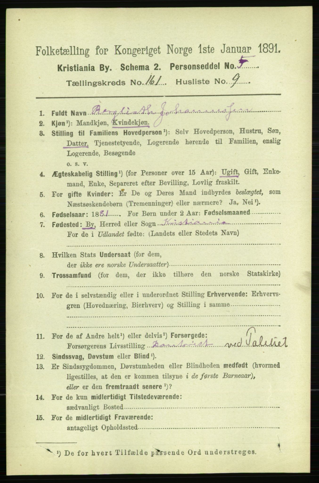 RA, 1891 census for 0301 Kristiania, 1891, p. 91775
