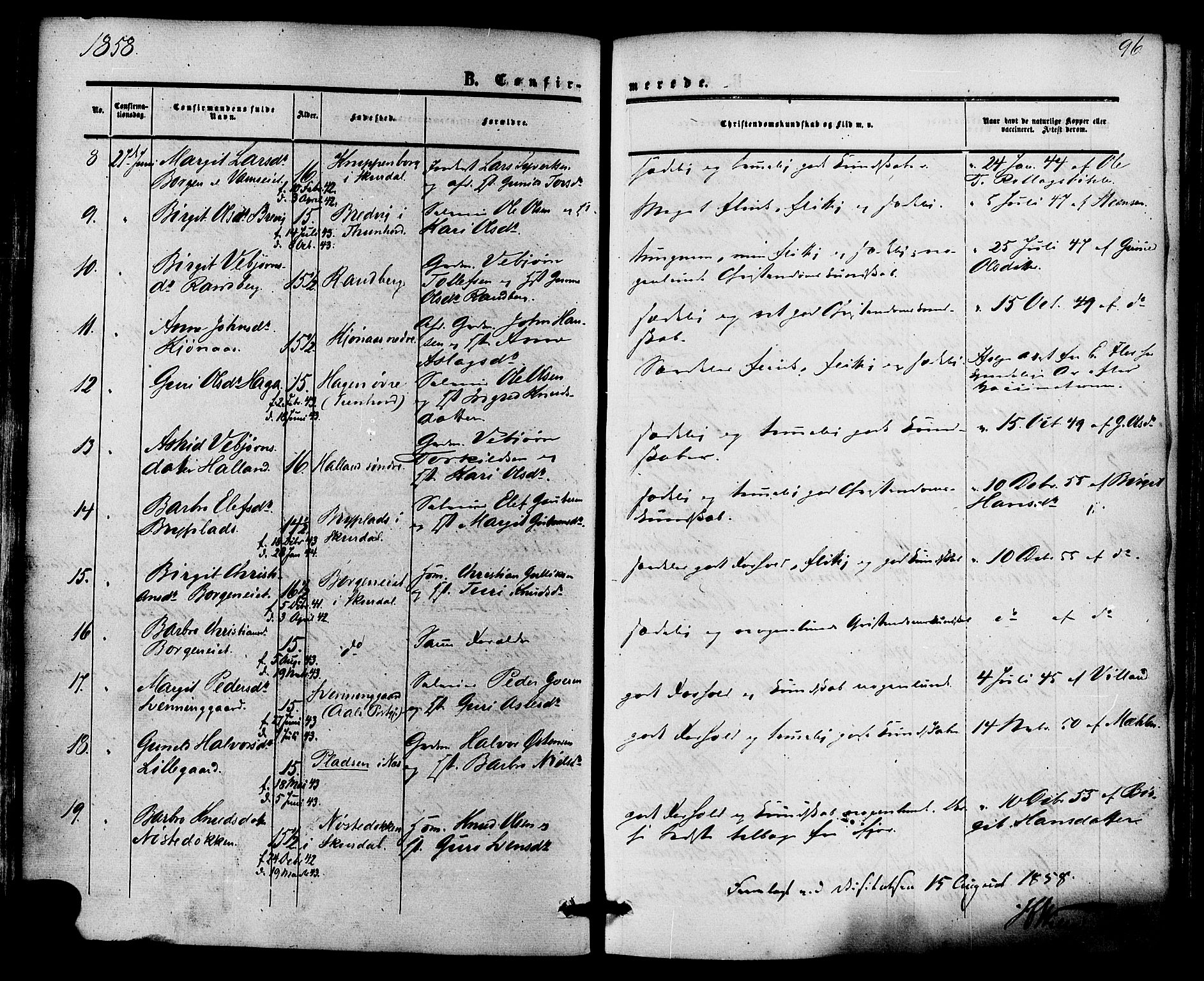 Nore kirkebøker, AV/SAKO-A-238/F/Fa/L0003: Parish register (official) no. I 3, 1858-1866, p. 96