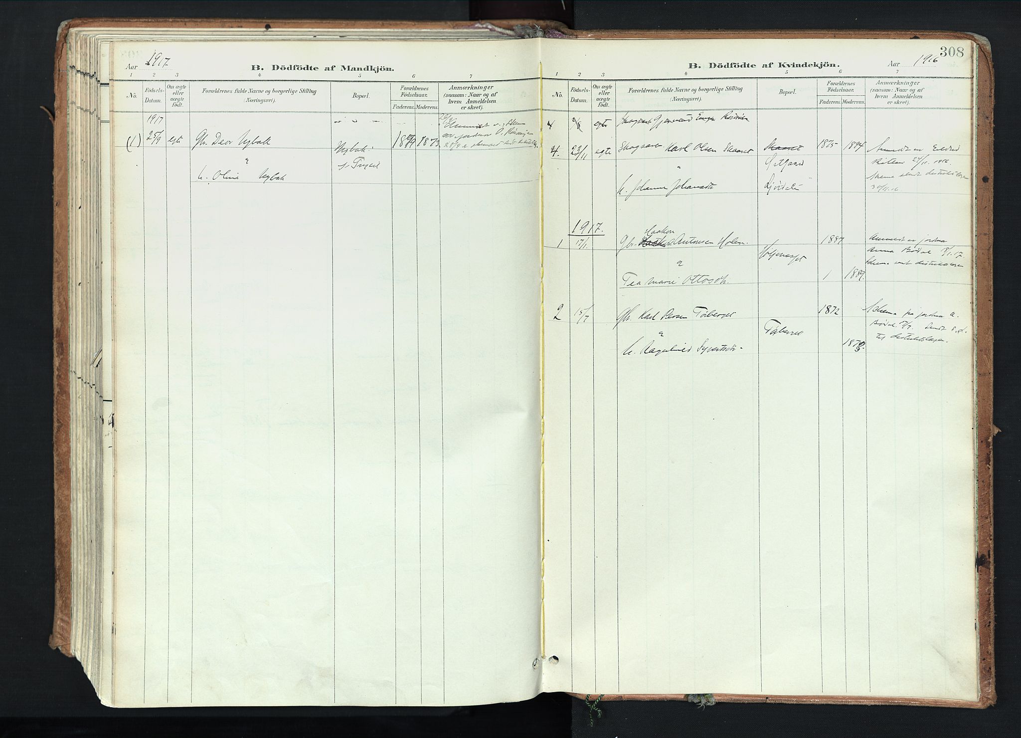 Trysil prestekontor, SAH/PREST-046/H/Ha/Haa/L0012: Parish register (official) no. 12, 1898-1917, p. 308