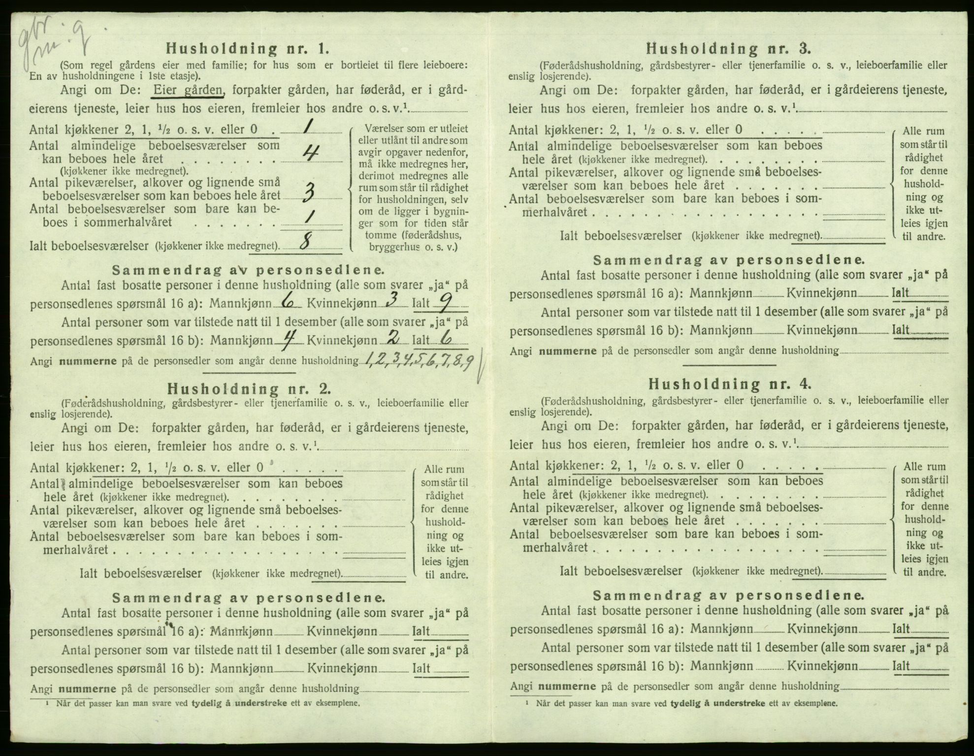 SAB, 1920 census for Kinsarvik, 1920, p. 135