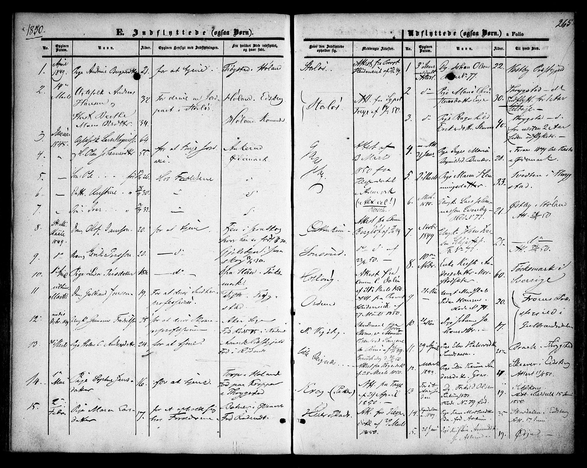 Rødenes prestekontor Kirkebøker, AV/SAO-A-2005/F/Fa/L0006: Parish register (official) no. I 6, 1850-1859, p. 265