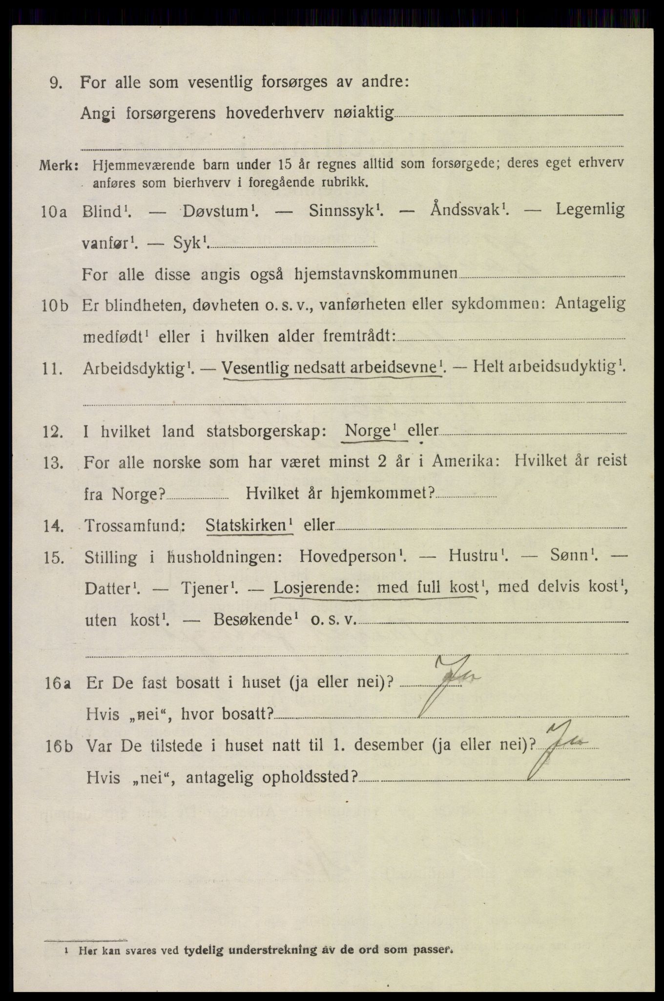 SAK, 1920 census for Landvik, 1920, p. 3329