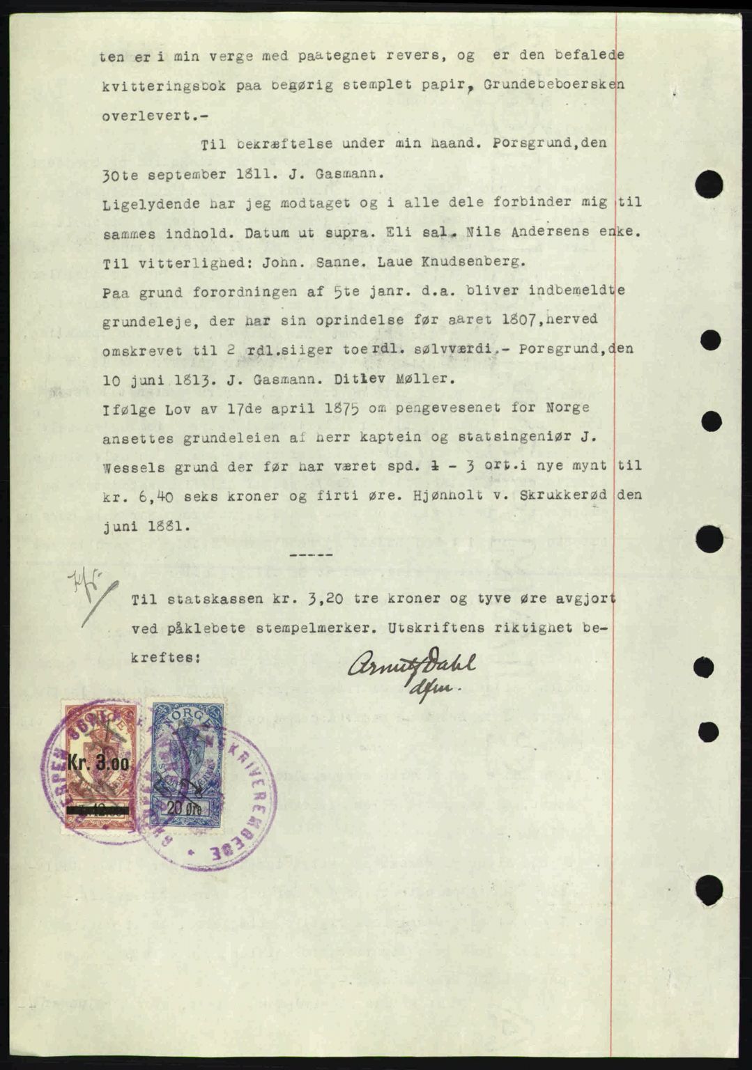 Gjerpen sorenskriveri, SAKO/A-216/G/Ga/Gae/L0067: Mortgage book no. A-66 - A-68, 1936-1937, Diary no: : 214/1937