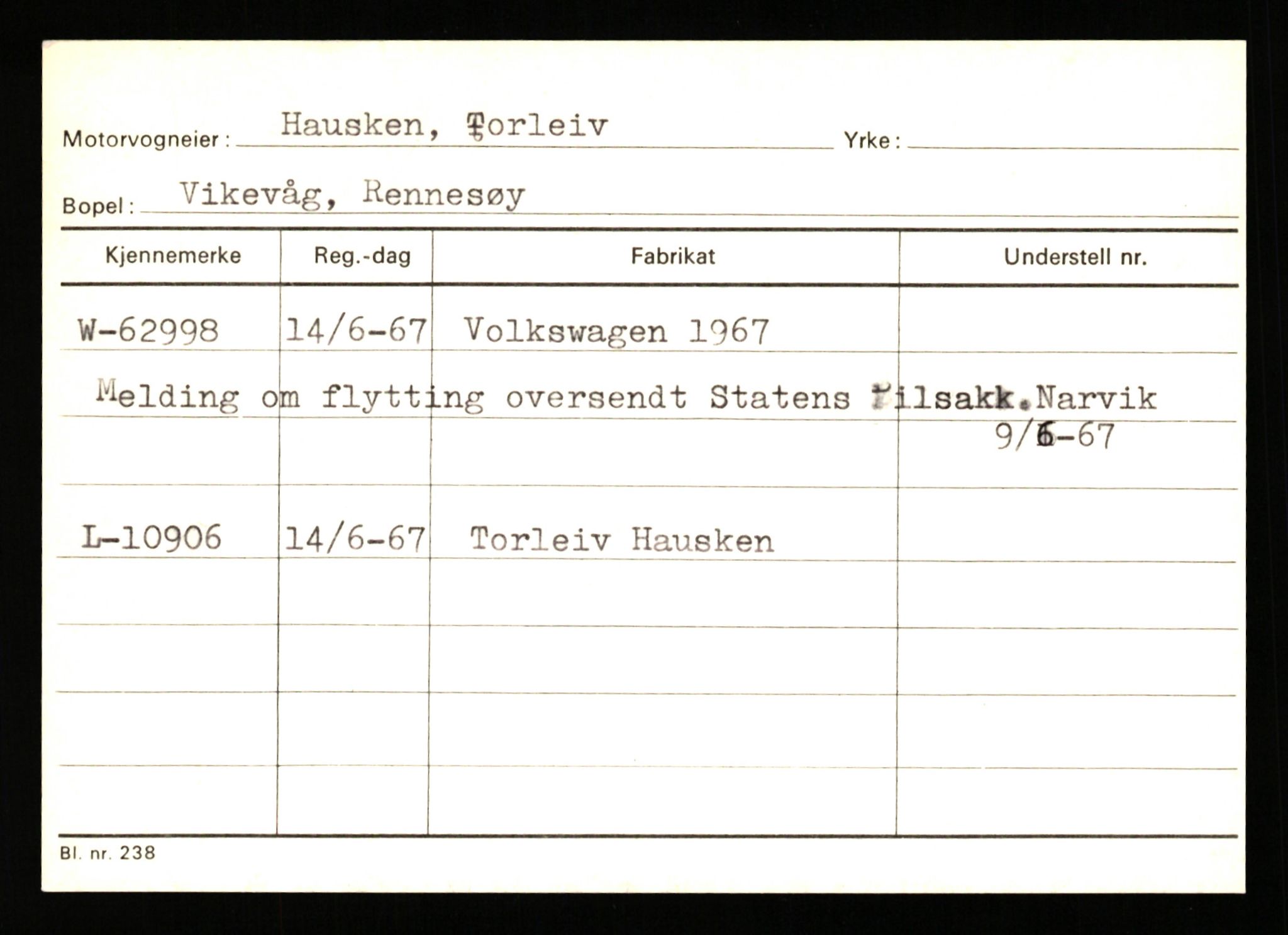 Stavanger trafikkstasjon, SAST/A-101942/0/G/L0007: Registreringsnummer: 49019 - 67460, 1930-1971, p. 2691