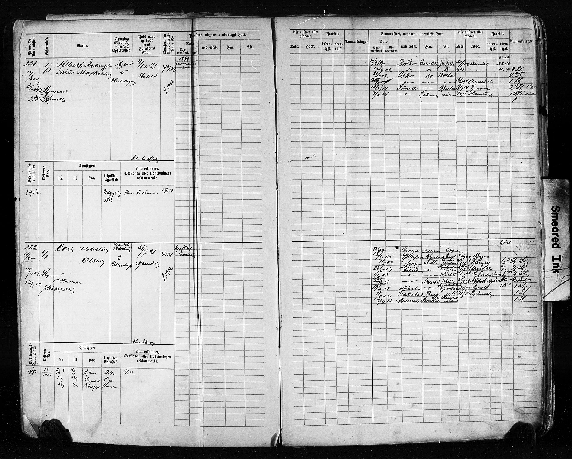 Arendal mønstringskrets, AV/SAK-2031-0012/F/Fb/L0020: Hovedrulle A nr 217-968, S-18, 1900-1910, p. 5