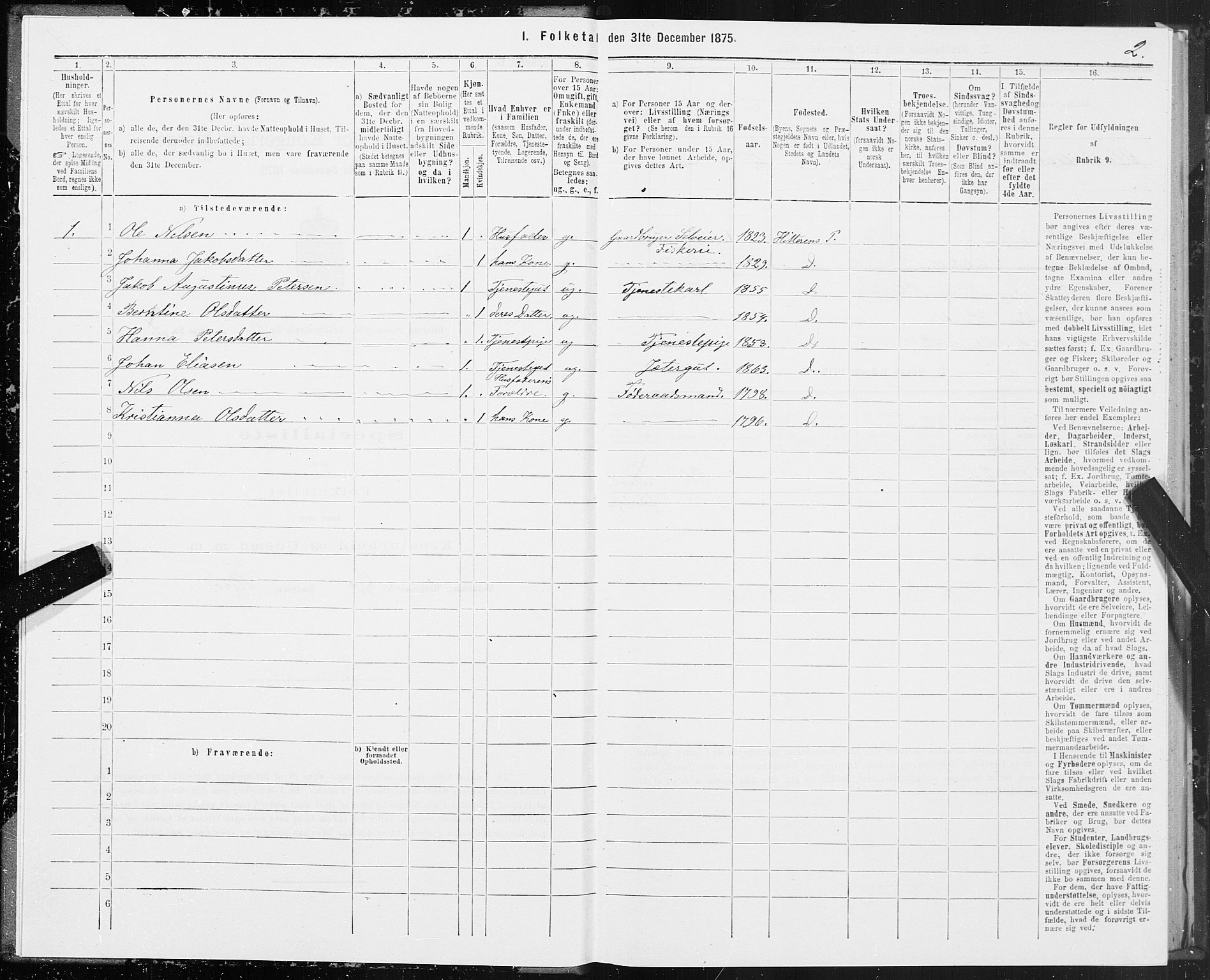 SAT, 1875 census for 1617P Hitra, 1875, p. 2002