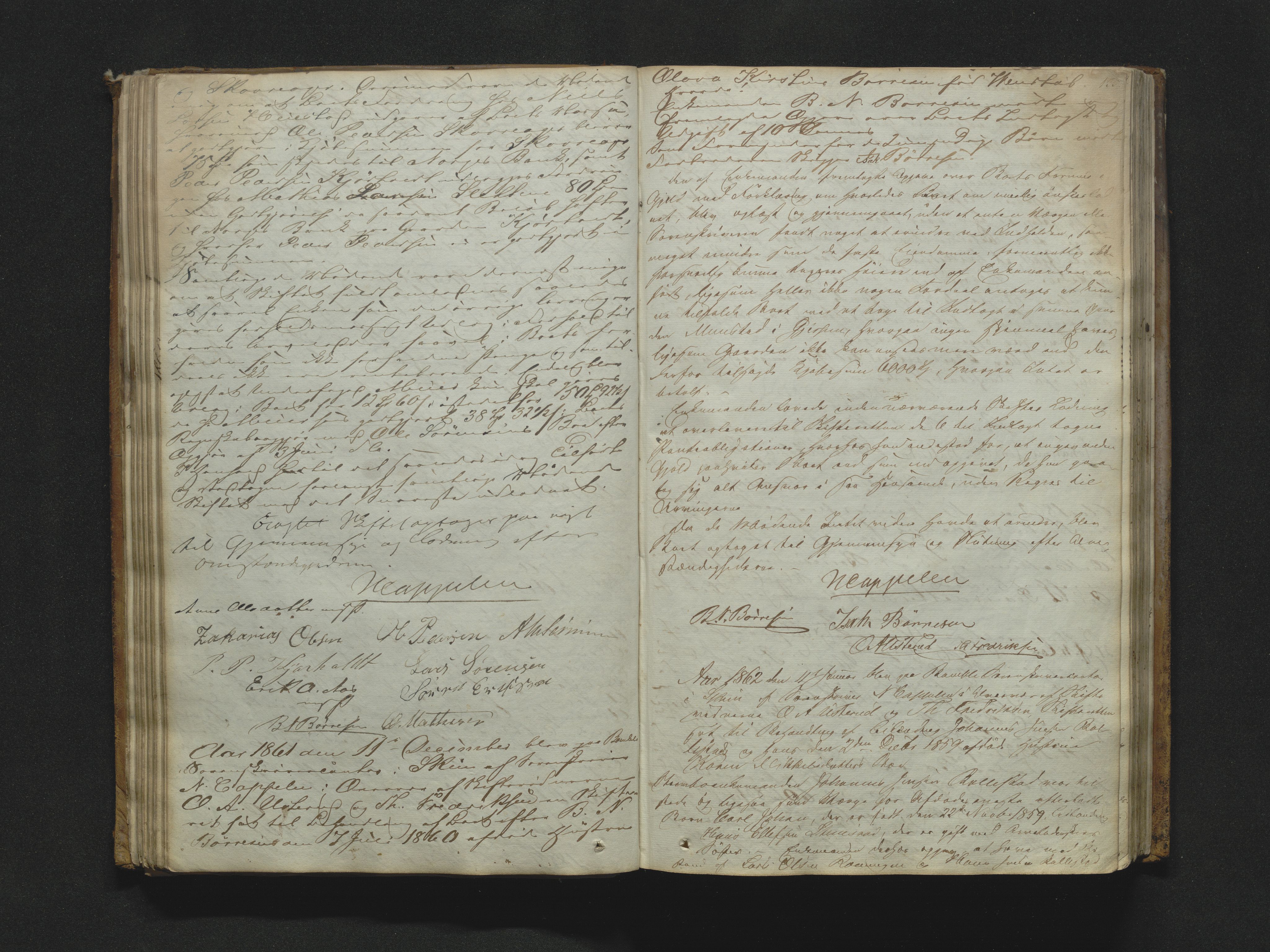 Bamble sorenskriveri, AV/SAKO-A-214/H/Hb/Hbc/L0004: Skifteforhandlingsprotokoll, 1860-1866, p. 134-135