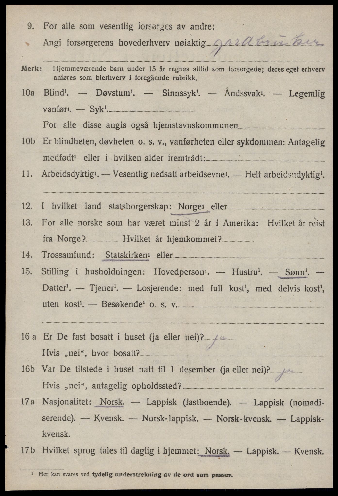 SAT, 1920 census for Malvik, 1920, p. 2269