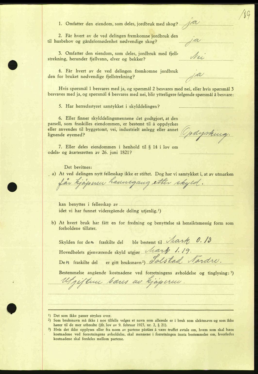 Nordmøre sorenskriveri, AV/SAT-A-4132/1/2/2Ca: Mortgage book no. A96, 1943-1944, Diary no: : 2174/1943