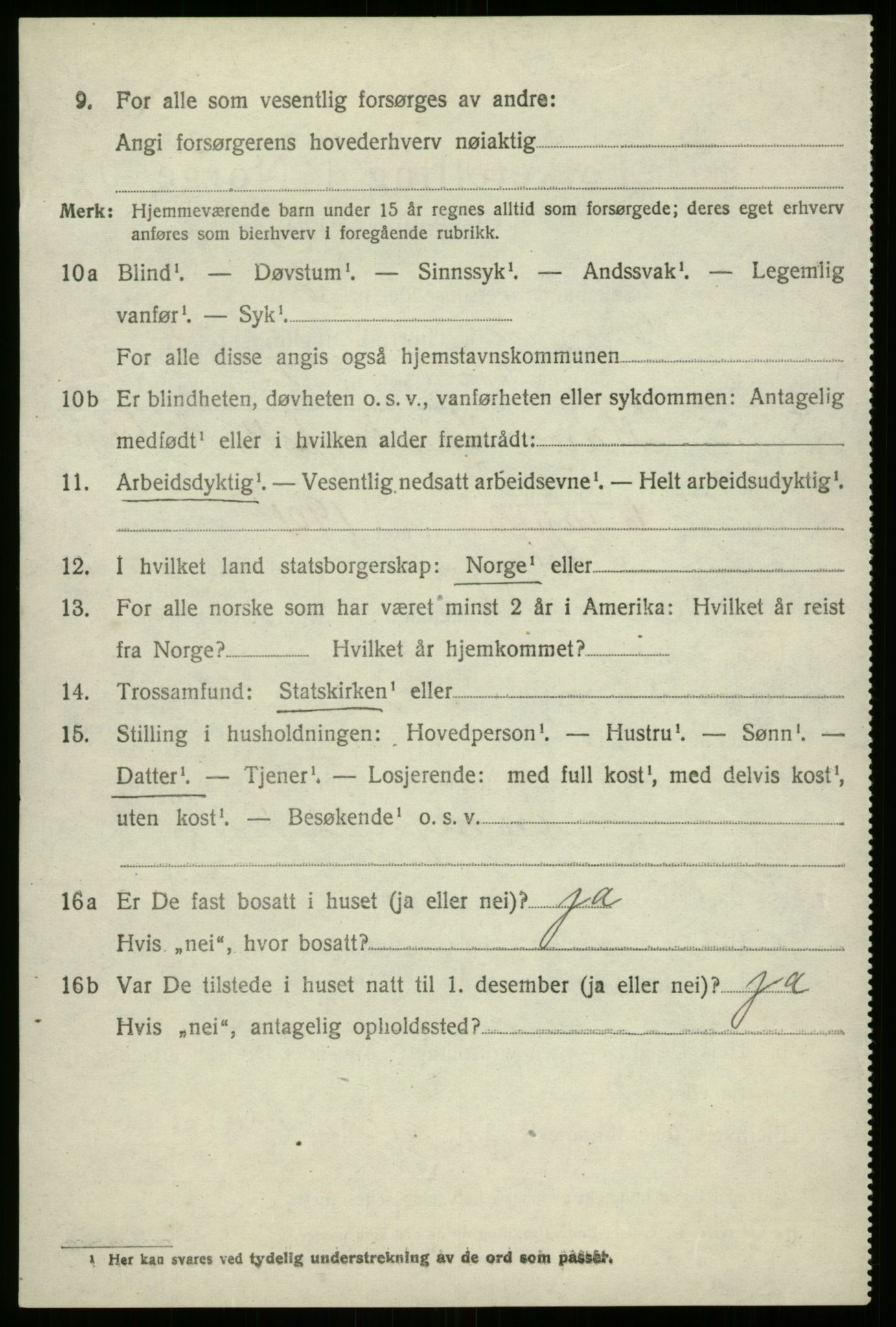 SAB, 1920 census for Gloppen, 1920, p. 4387