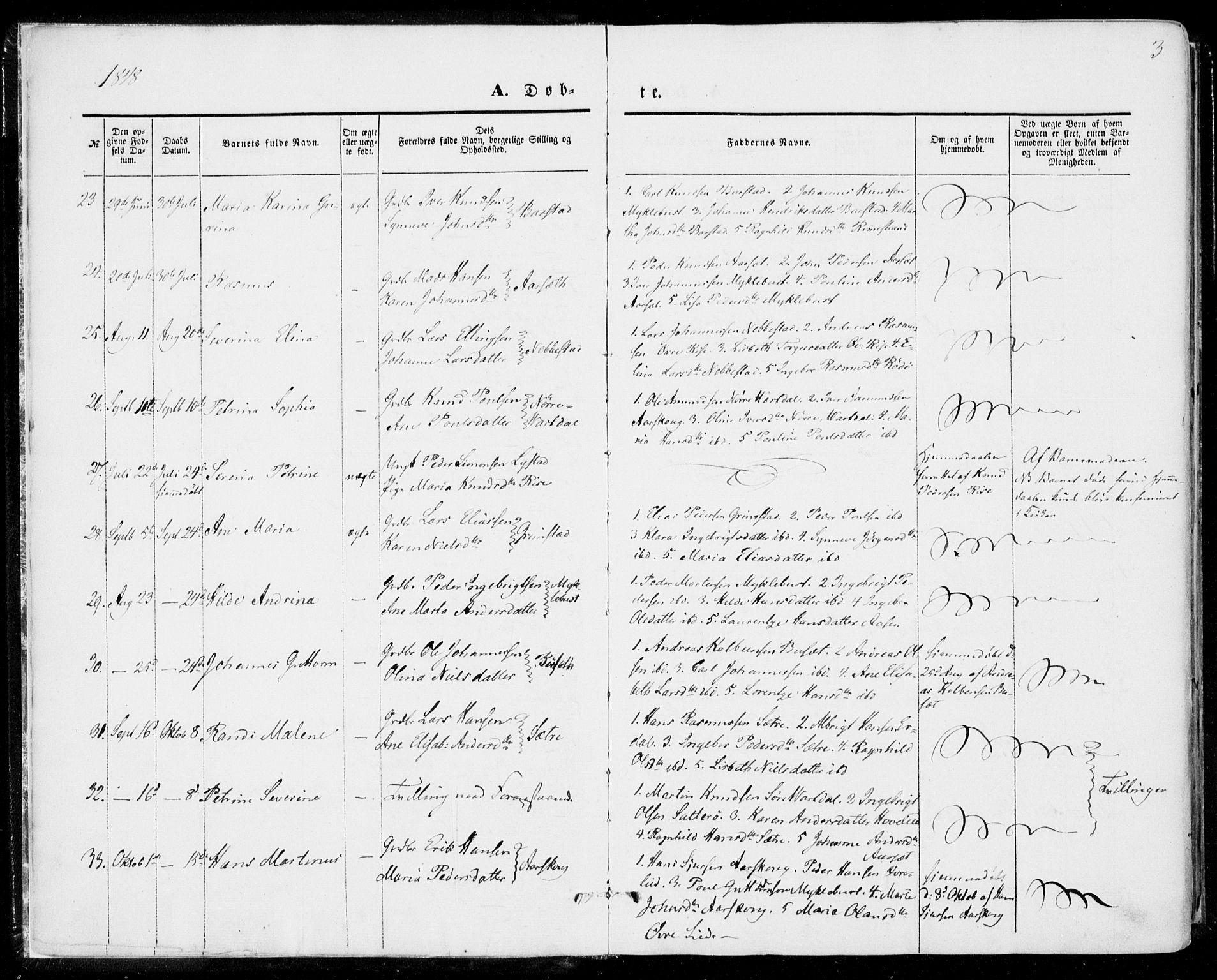 Ministerialprotokoller, klokkerbøker og fødselsregistre - Møre og Romsdal, SAT/A-1454/510/L0121: Parish register (official) no. 510A01, 1848-1877, p. 3