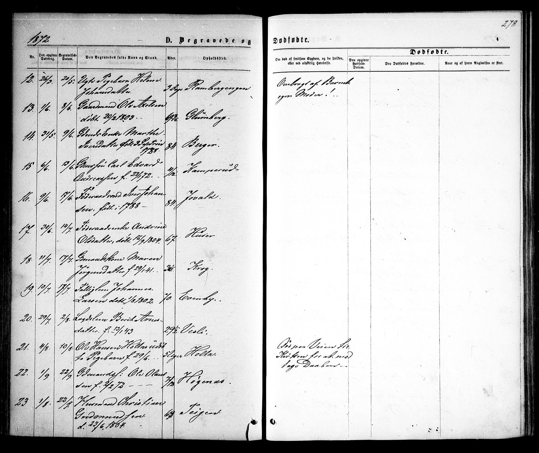 Rødenes prestekontor Kirkebøker, AV/SAO-A-2005/F/Fa/L0008: Parish register (official) no. I 8, 1869-1879, p. 278