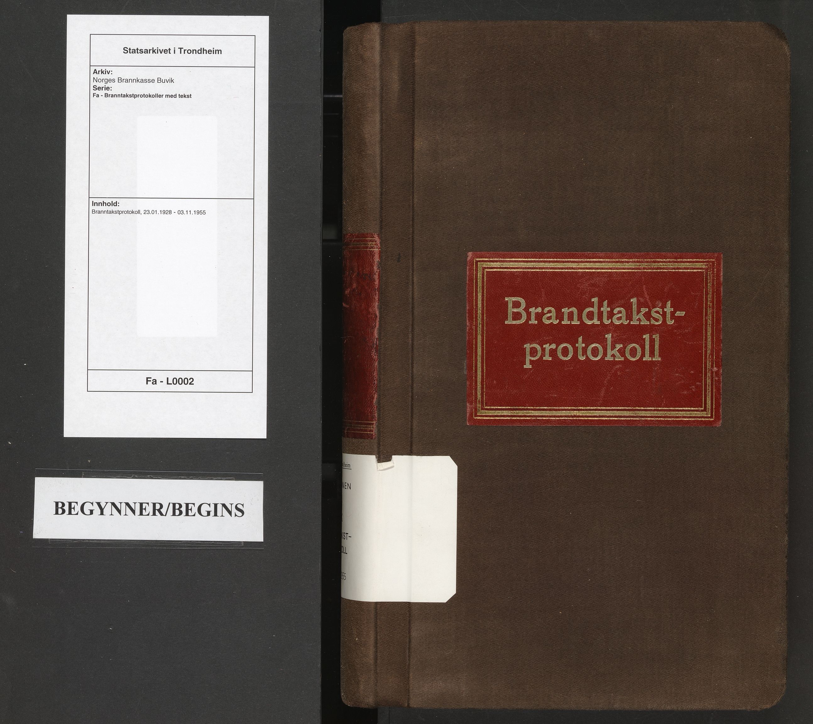 Norges Brannkasse Buvik, SAT/A-5536/Fa/L0002: Branntakstprotokoll, 1928-1955