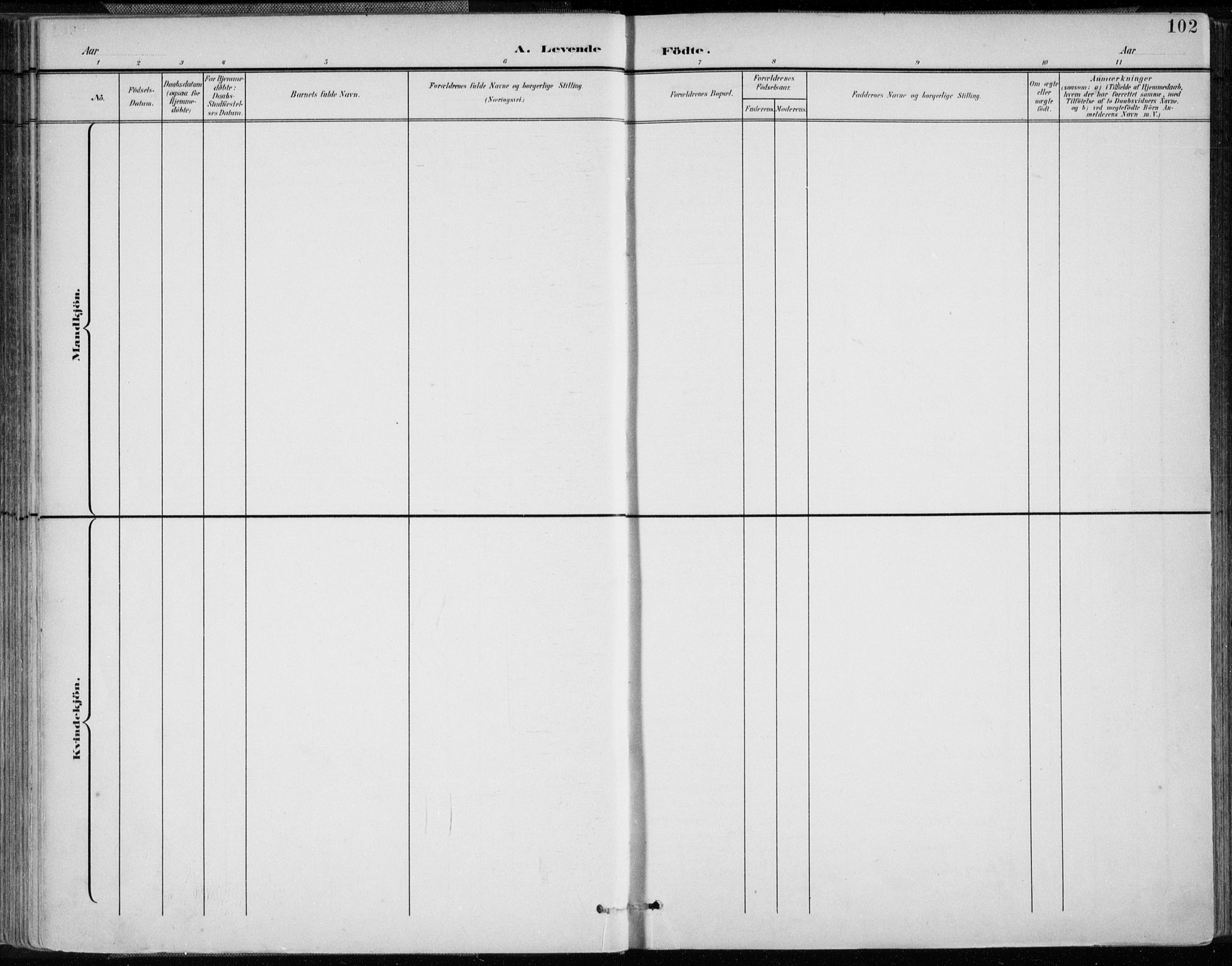 Oddernes sokneprestkontor, AV/SAK-1111-0033/F/Fa/Faa/L0010: Parish register (official) no. A 10, 1897-1911, p. 102