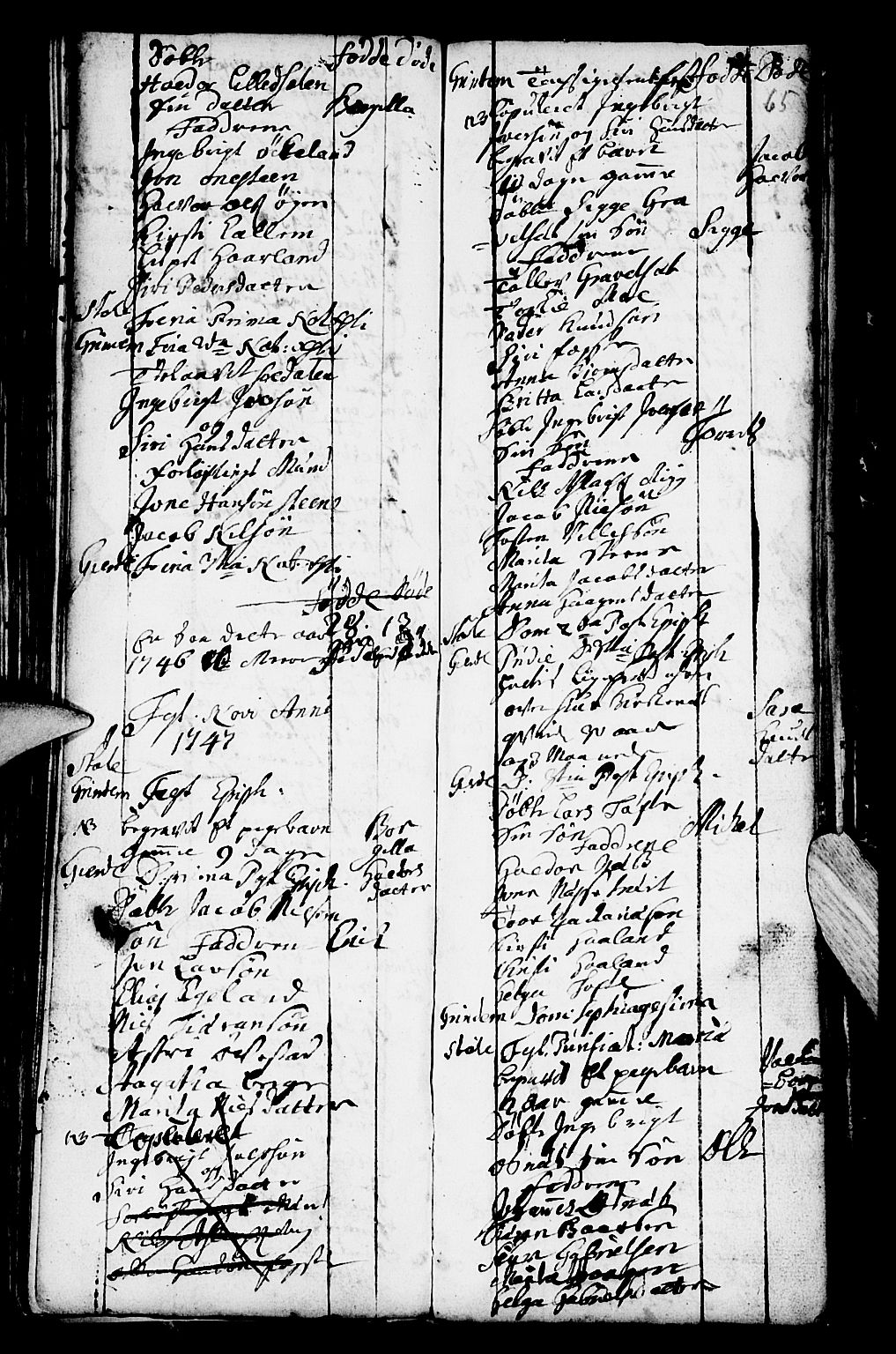 Etne sokneprestembete, AV/SAB-A-75001/H/Haa: Parish register (official) no. A 2, 1725-1755, p. 65