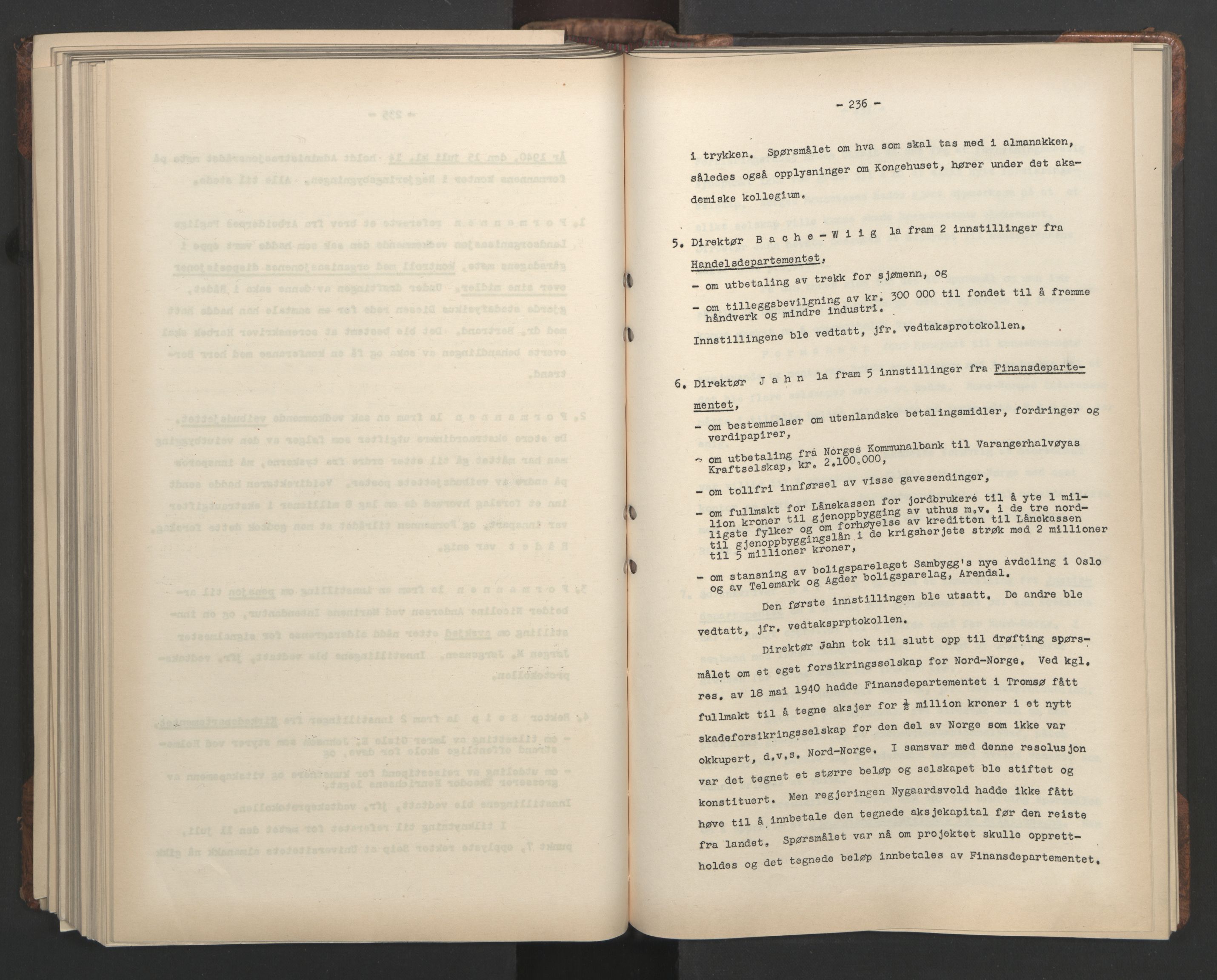Administrasjonsrådet, AV/RA-S-1004/A/L0001: Møteprotokoll med tillegg 15/4-25/9, 1940, p. 236