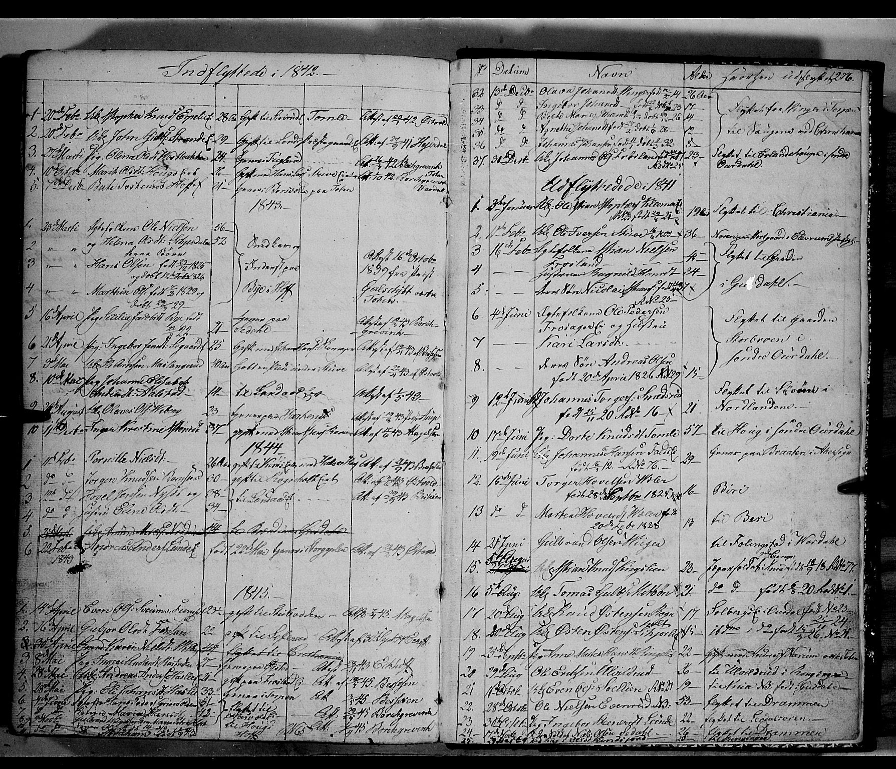 Land prestekontor, SAH/PREST-120/H/Ha/Hab/L0002: Parish register (copy) no. 2, 1833-1849, p. 276