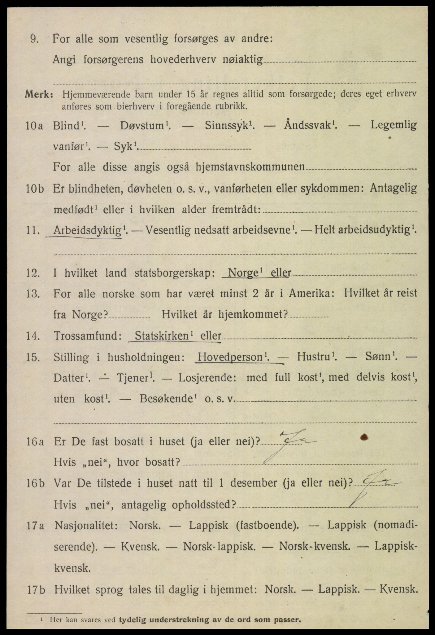 SAT, 1920 census for Grong, 1920, p. 4828