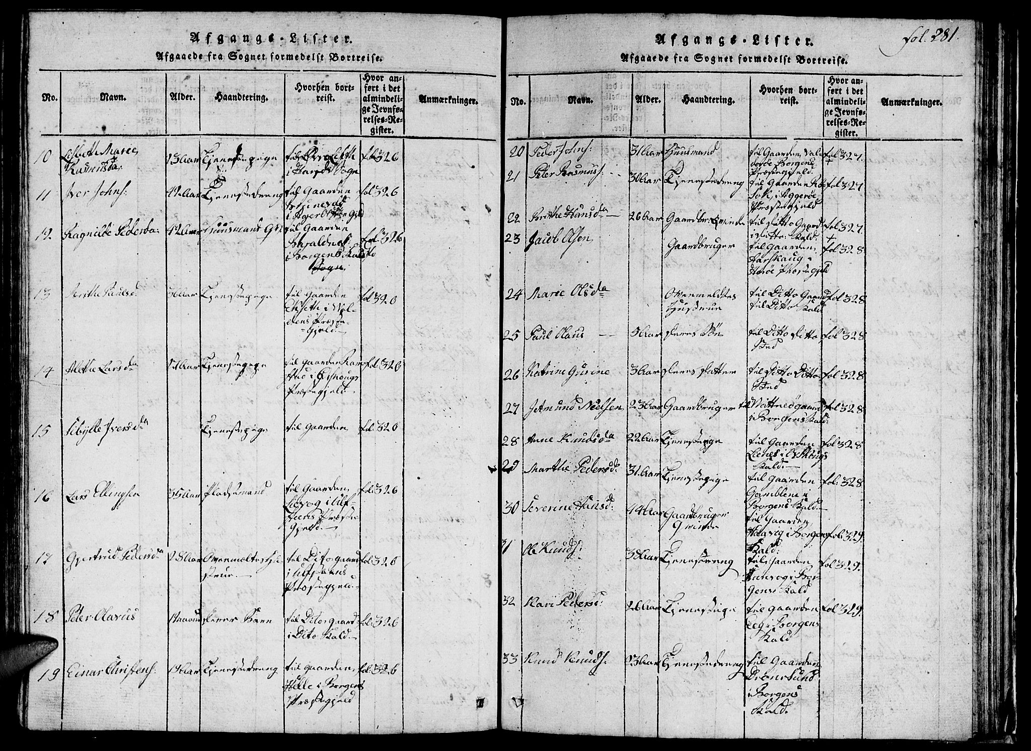 Ministerialprotokoller, klokkerbøker og fødselsregistre - Møre og Romsdal, SAT/A-1454/536/L0506: Parish register (copy) no. 536C01, 1818-1859, p. 281