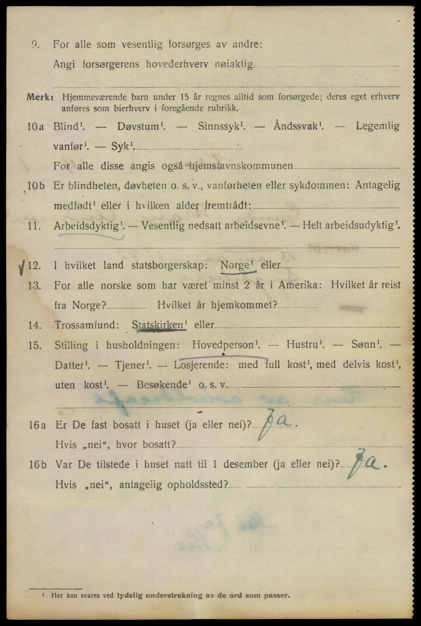 SAO, 1920 census for Kristiania, 1920, p. 215396