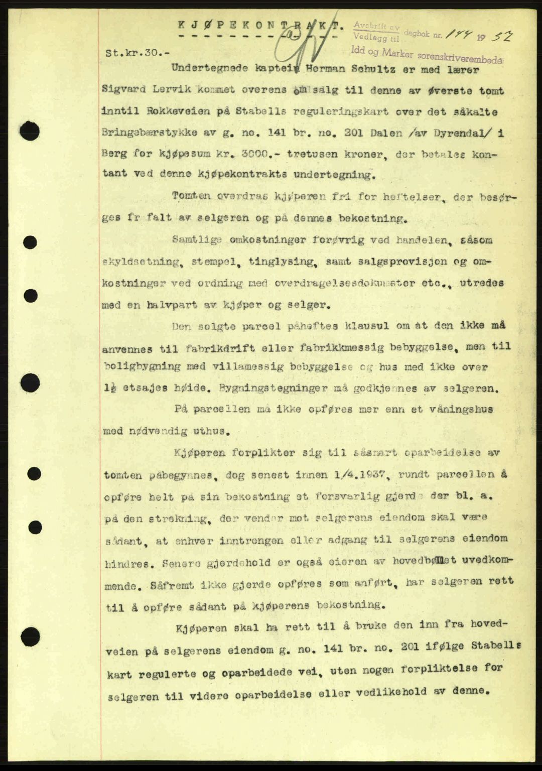 Idd og Marker sorenskriveri, AV/SAO-A-10283/G/Gb/Gbb/L0001: Mortgage book no. A1, 1936-1937, Diary no: : 144/1937