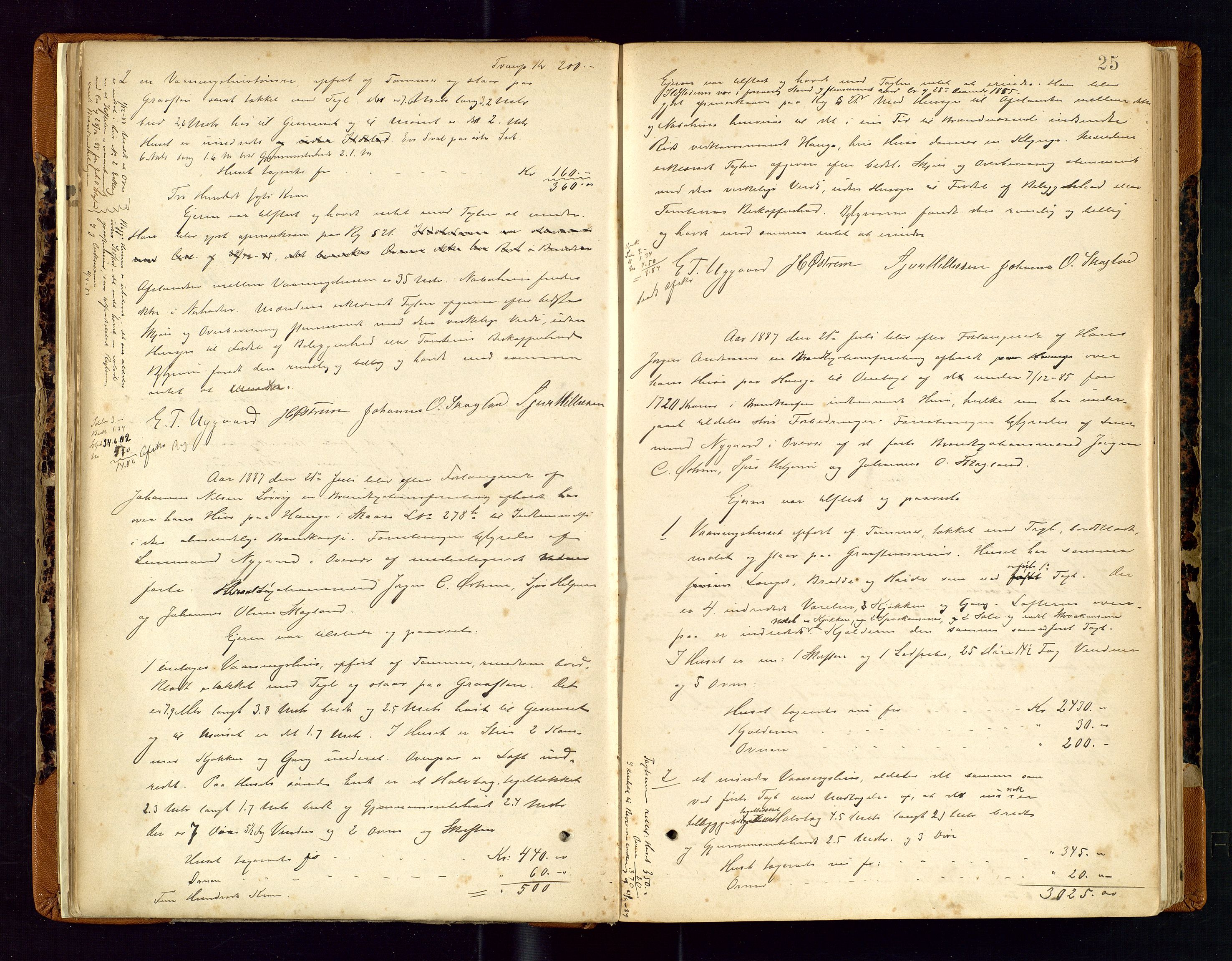 Torvestad lensmannskontor, SAST/A-100307/1/Goa/L0002: "Brandtaxationsprotokol for Torvestad Thinglag", 1883-1917, p. 24b-25a