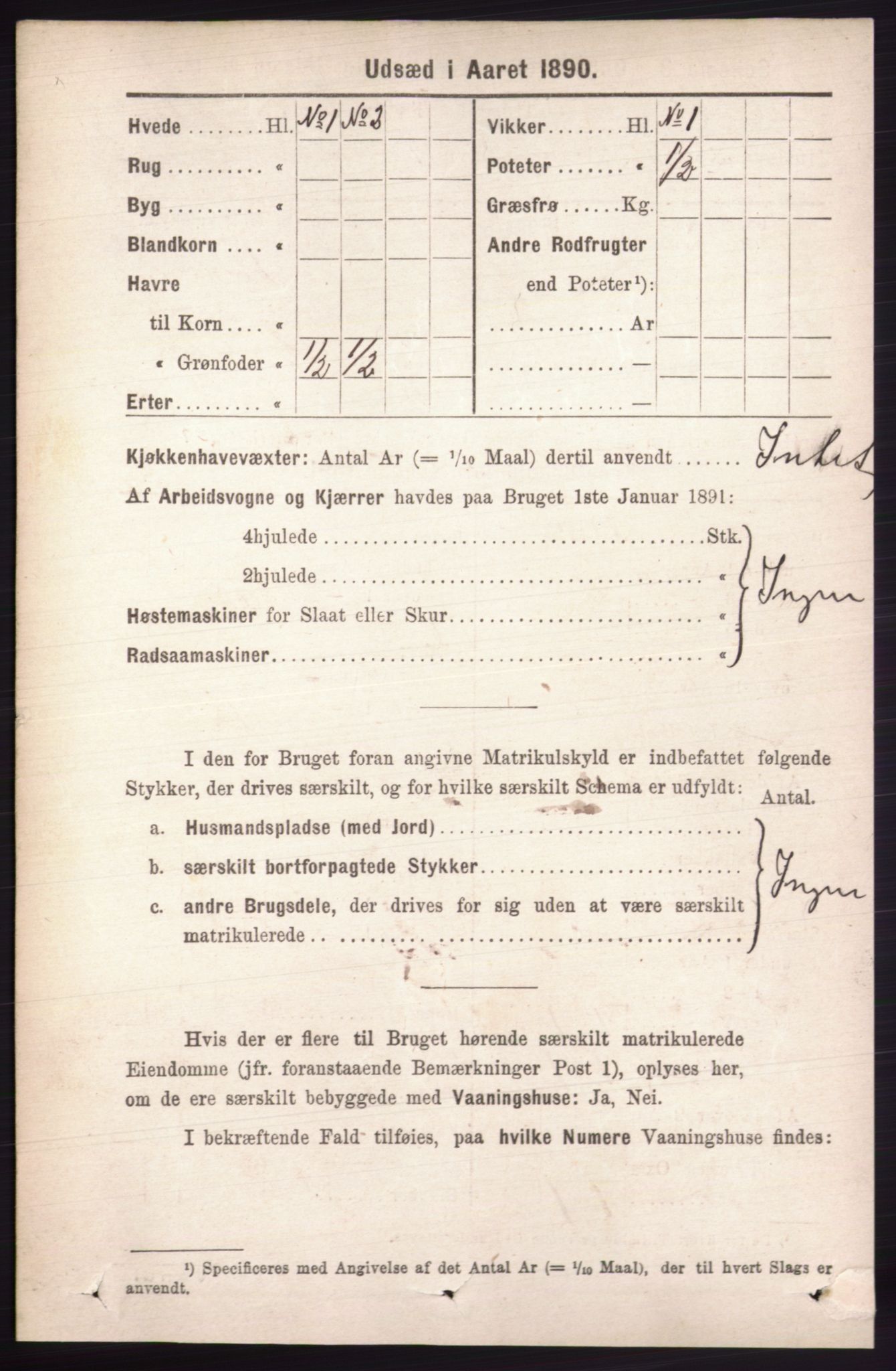 RA, 1891 census for 0438 Lille Elvedalen, 1891, p. 4283