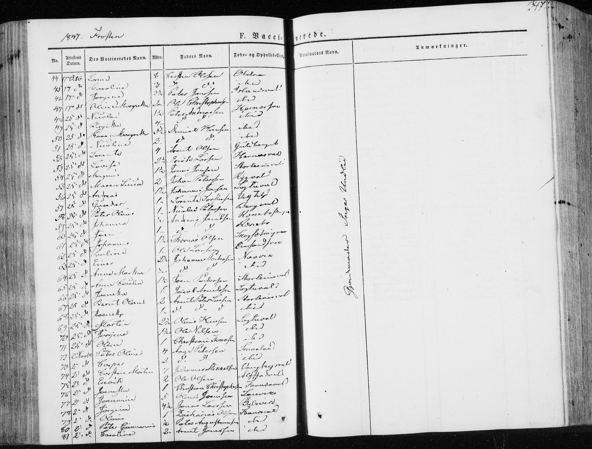 Ministerialprotokoller, klokkerbøker og fødselsregistre - Nord-Trøndelag, AV/SAT-A-1458/713/L0115: Parish register (official) no. 713A06, 1838-1851, p. 347
