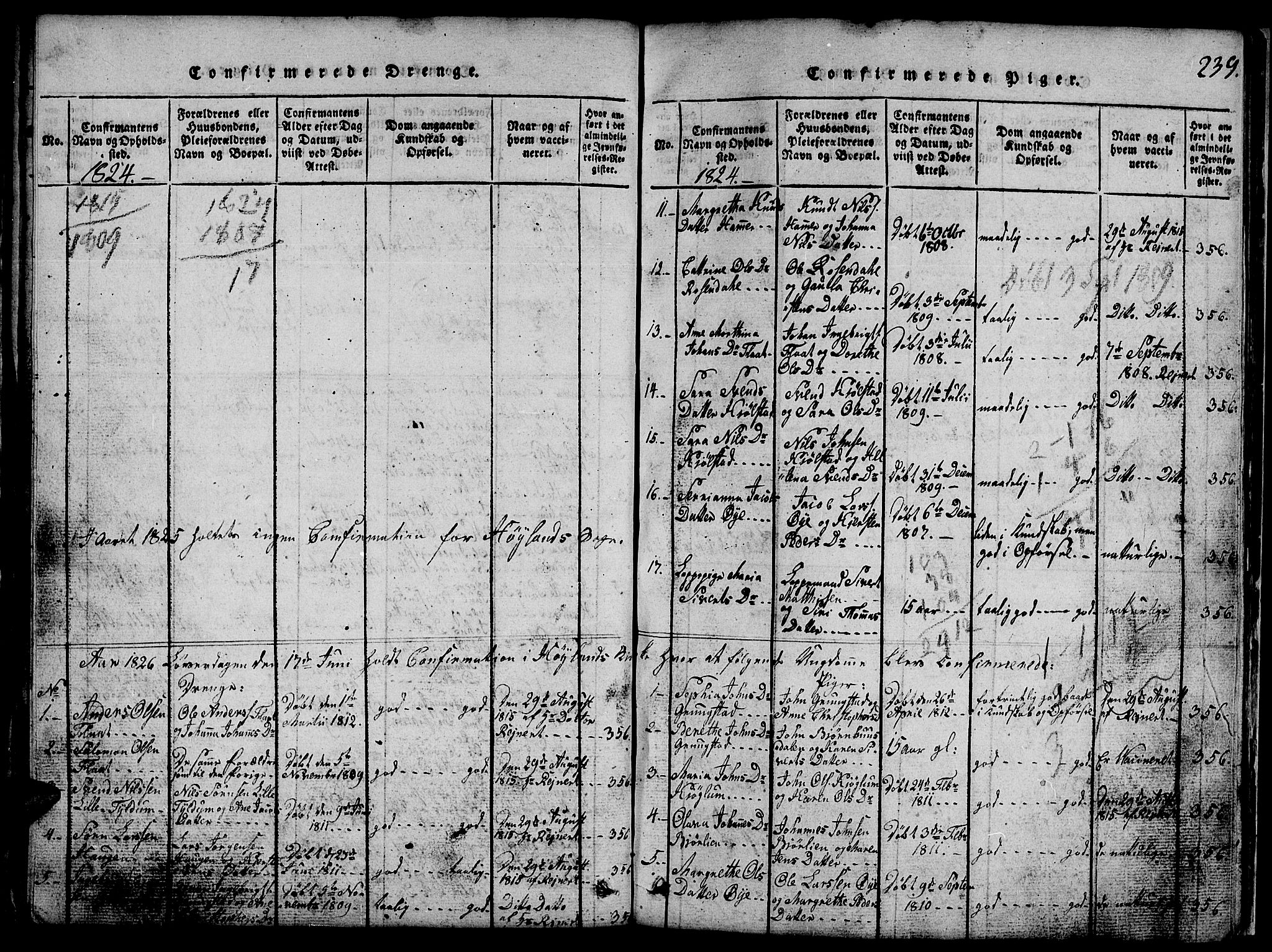 Ministerialprotokoller, klokkerbøker og fødselsregistre - Nord-Trøndelag, AV/SAT-A-1458/765/L0562: Parish register (copy) no. 765C01, 1817-1851, p. 239