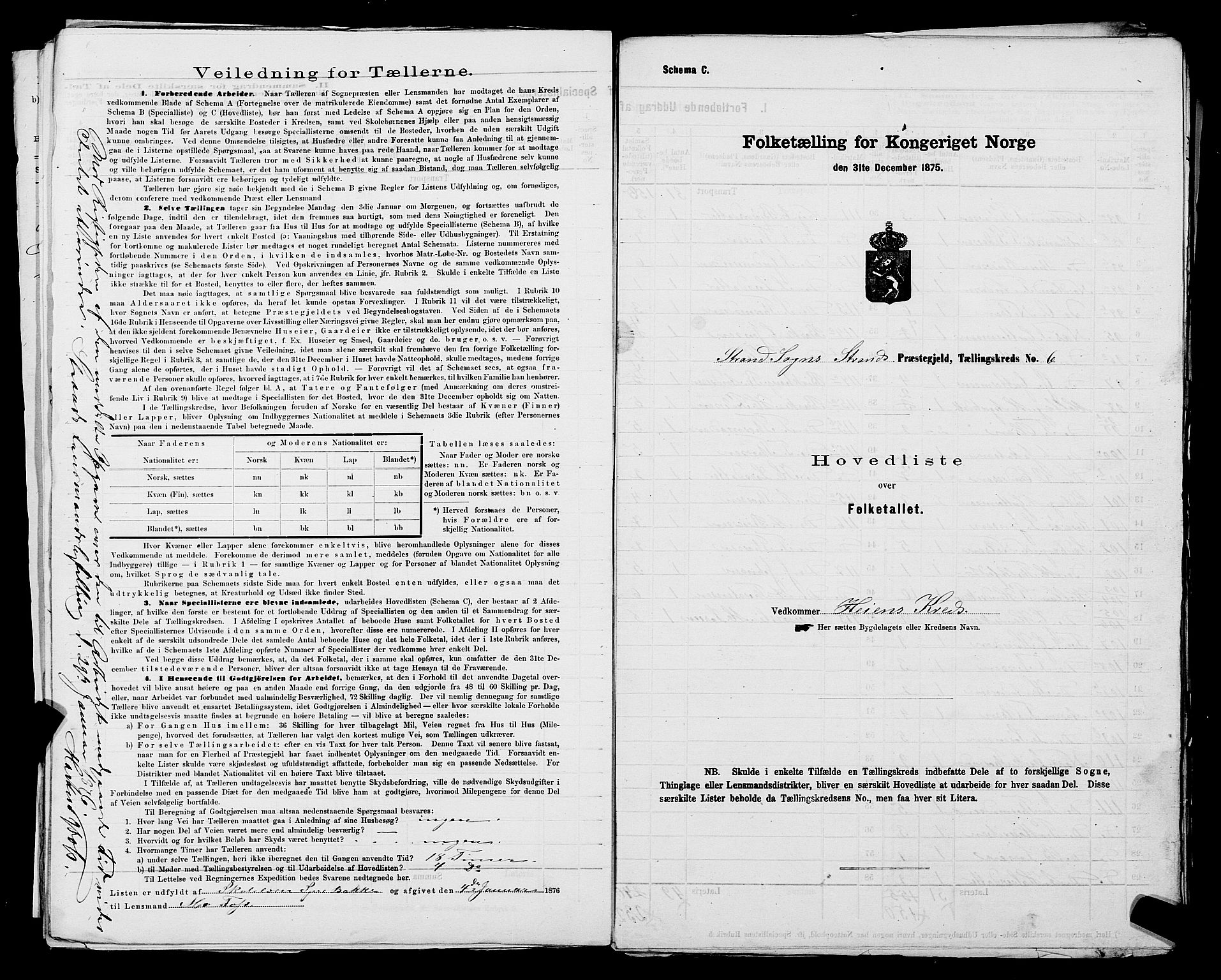 SAST, 1875 census for 1130P Strand, 1875, p. 16