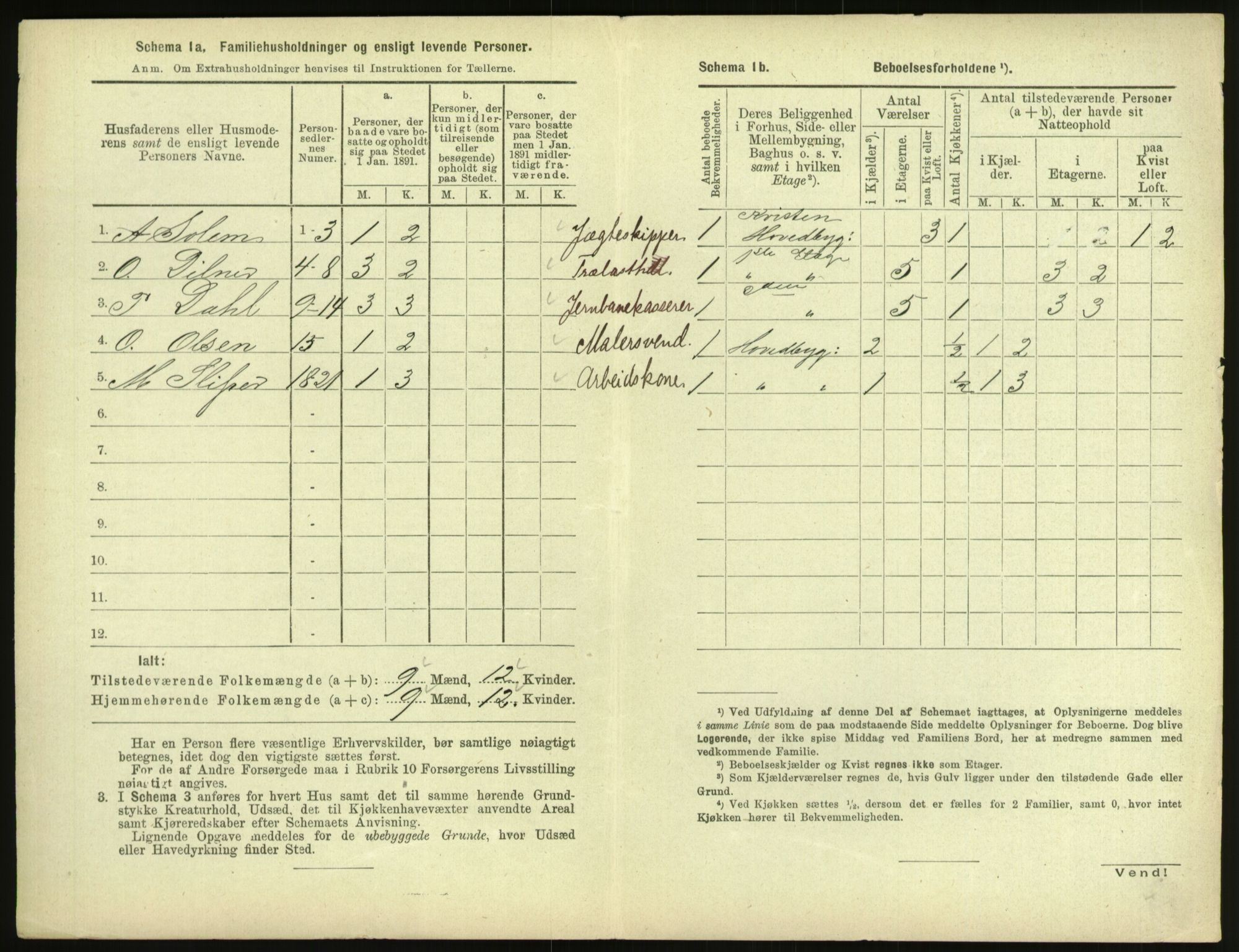 RA, 1891 census for 1601 Trondheim, 1891, p. 2197