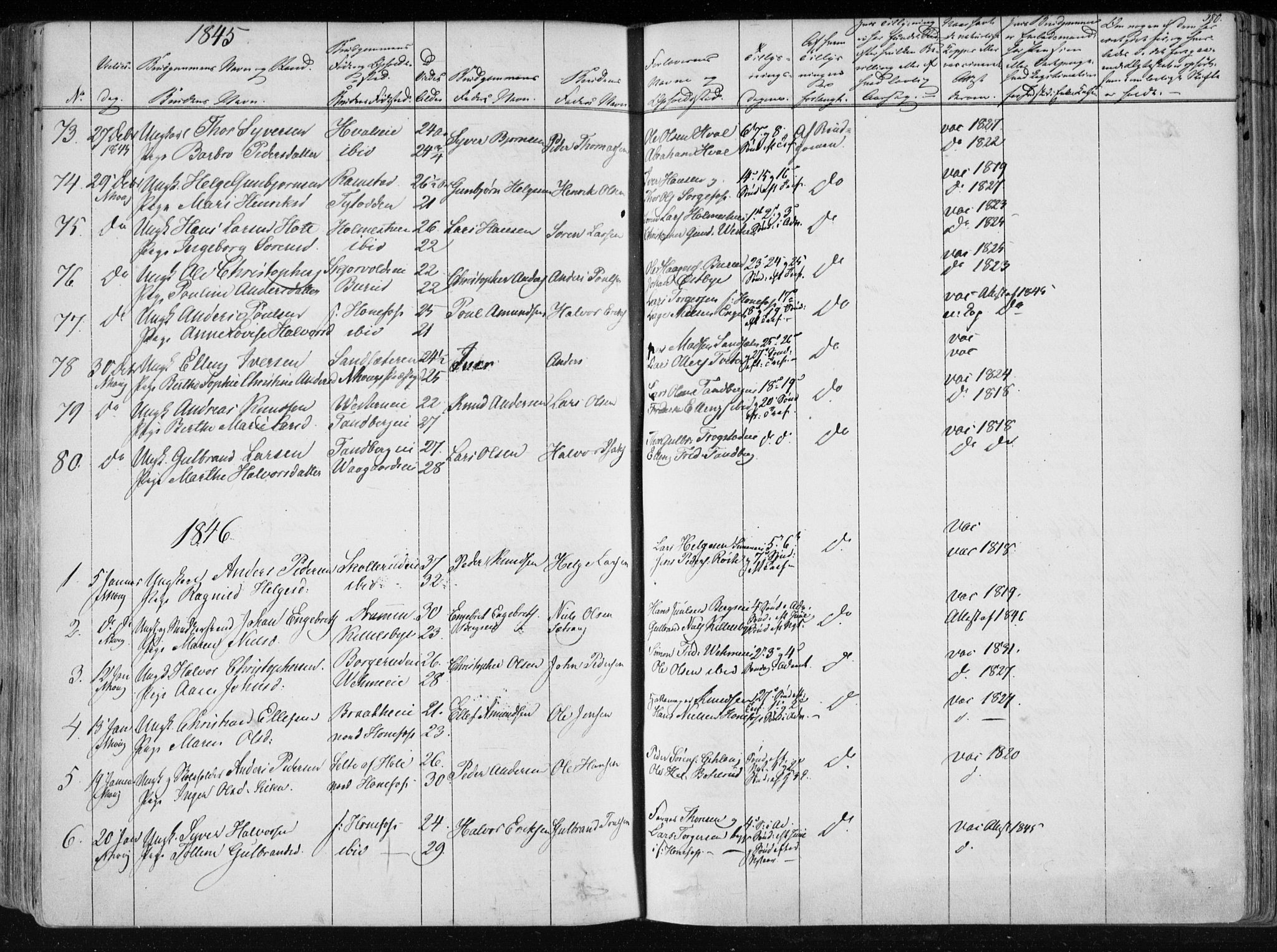 Norderhov kirkebøker, SAKO/A-237/F/Fa/L0010: Parish register (official) no. 10, 1837-1847, p. 380
