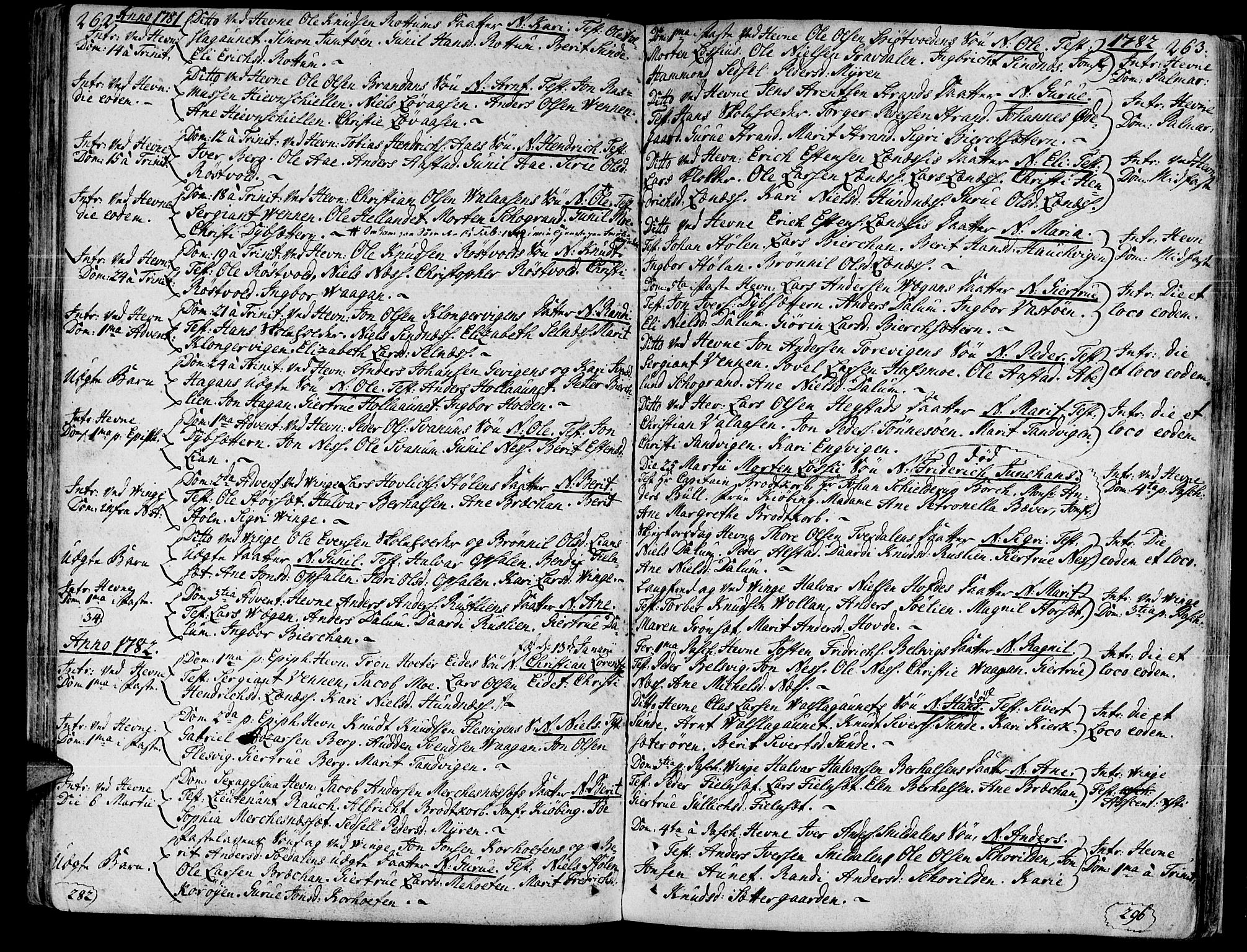 Ministerialprotokoller, klokkerbøker og fødselsregistre - Sør-Trøndelag, AV/SAT-A-1456/630/L0489: Parish register (official) no. 630A02, 1757-1794, p. 262-263