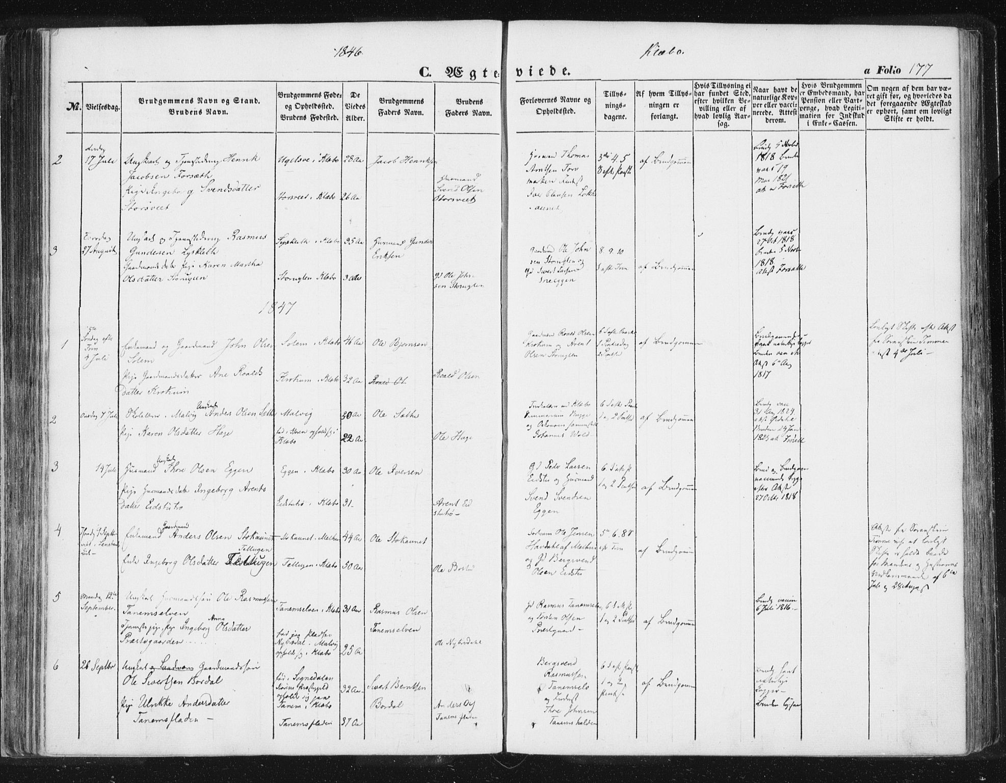Ministerialprotokoller, klokkerbøker og fødselsregistre - Sør-Trøndelag, AV/SAT-A-1456/618/L0441: Parish register (official) no. 618A05, 1843-1862, p. 177