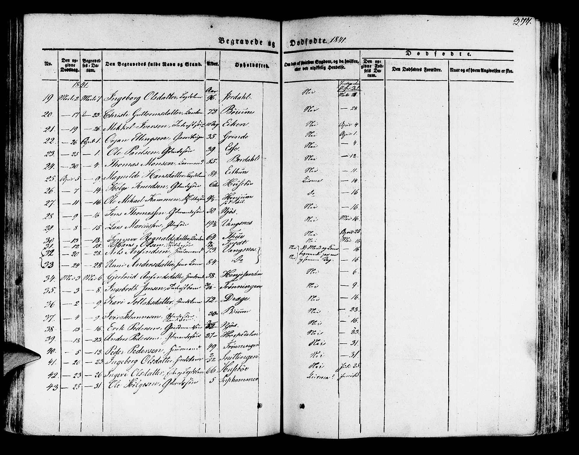 Leikanger sokneprestembete, SAB/A-81001: Parish register (official) no. A 7, 1838-1851, p. 277