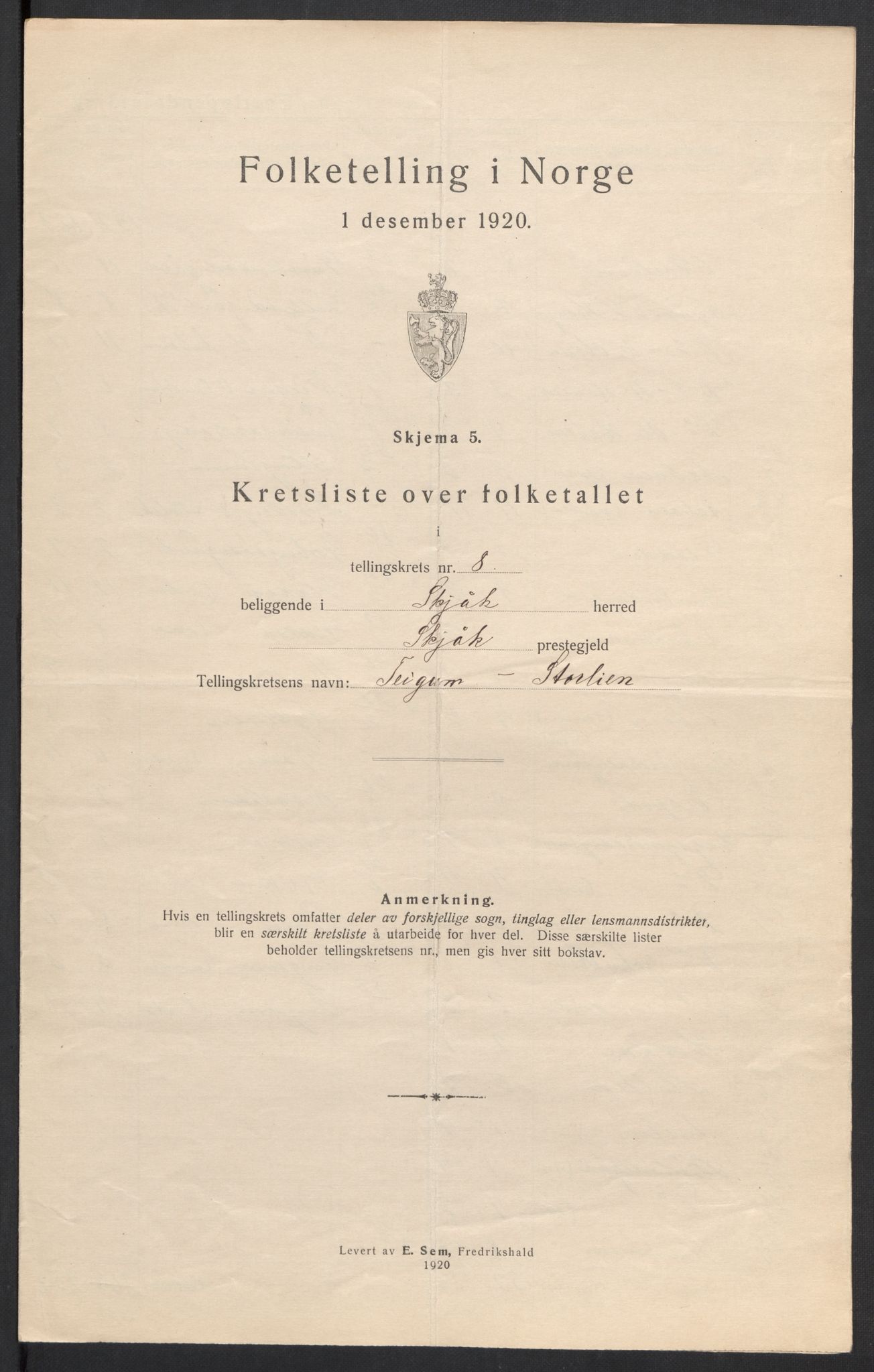 SAH, 1920 census for Skjåk, 1920, p. 27