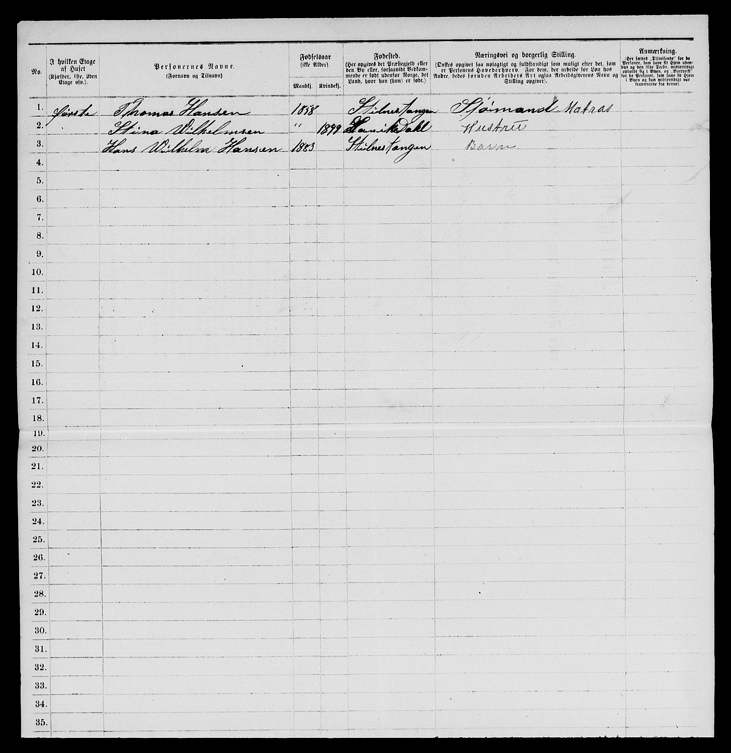 SAKO, 1885 census for 0801 Kragerø, 1885, p. 102