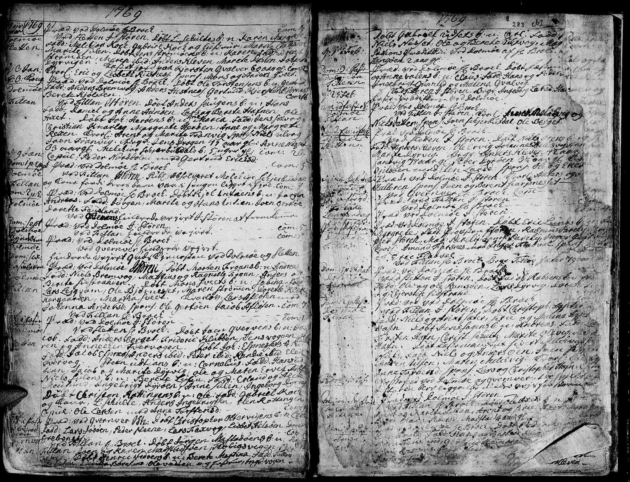 Ministerialprotokoller, klokkerbøker og fødselsregistre - Sør-Trøndelag, SAT/A-1456/634/L0525: Parish register (official) no. 634A01, 1736-1775, p. 283