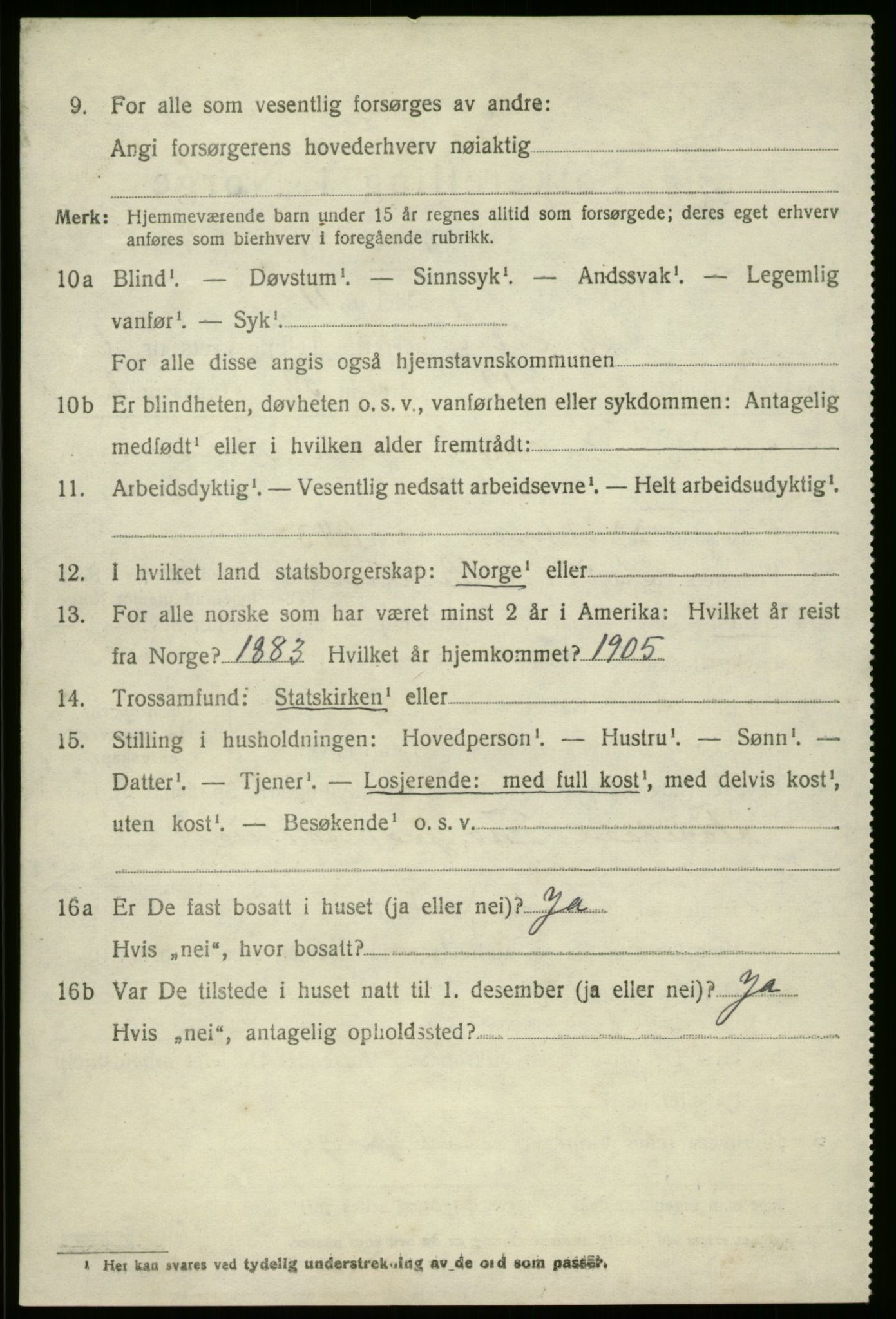 SAB, 1920 census for Breim, 1920, p. 3766