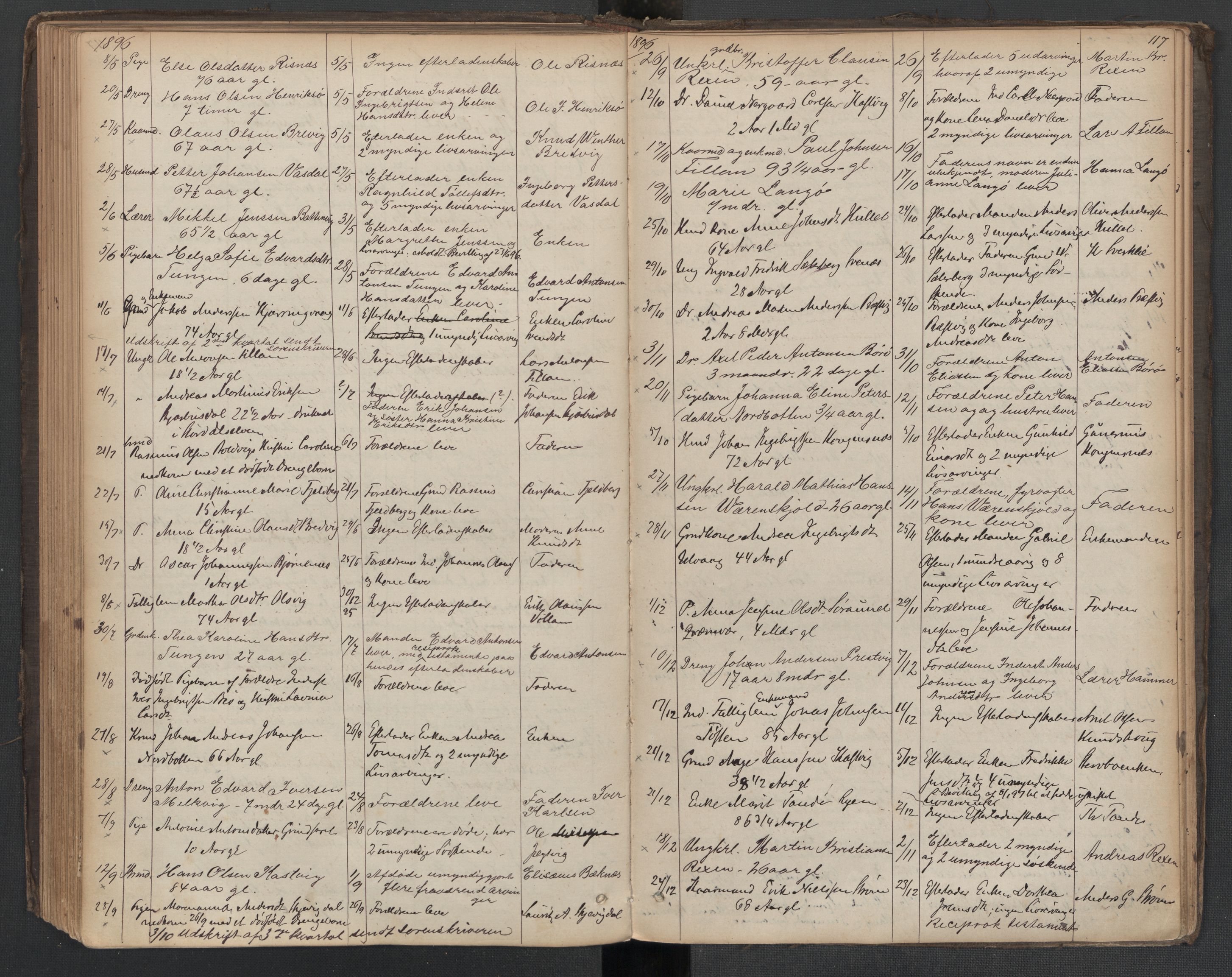 Hitra lensmannskontor, AV/SAT-A-1052/1/02/L0001: 2.01.01 Dødsfallsprotokoll, 1863-1909, p. 117