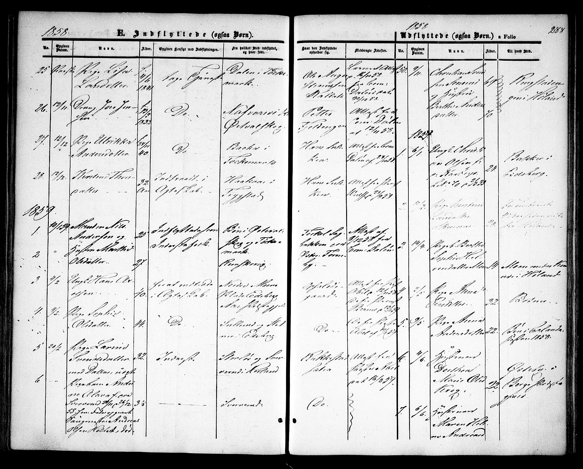 Rødenes prestekontor Kirkebøker, AV/SAO-A-2005/F/Fa/L0006: Parish register (official) no. I 6, 1850-1859, p. 288