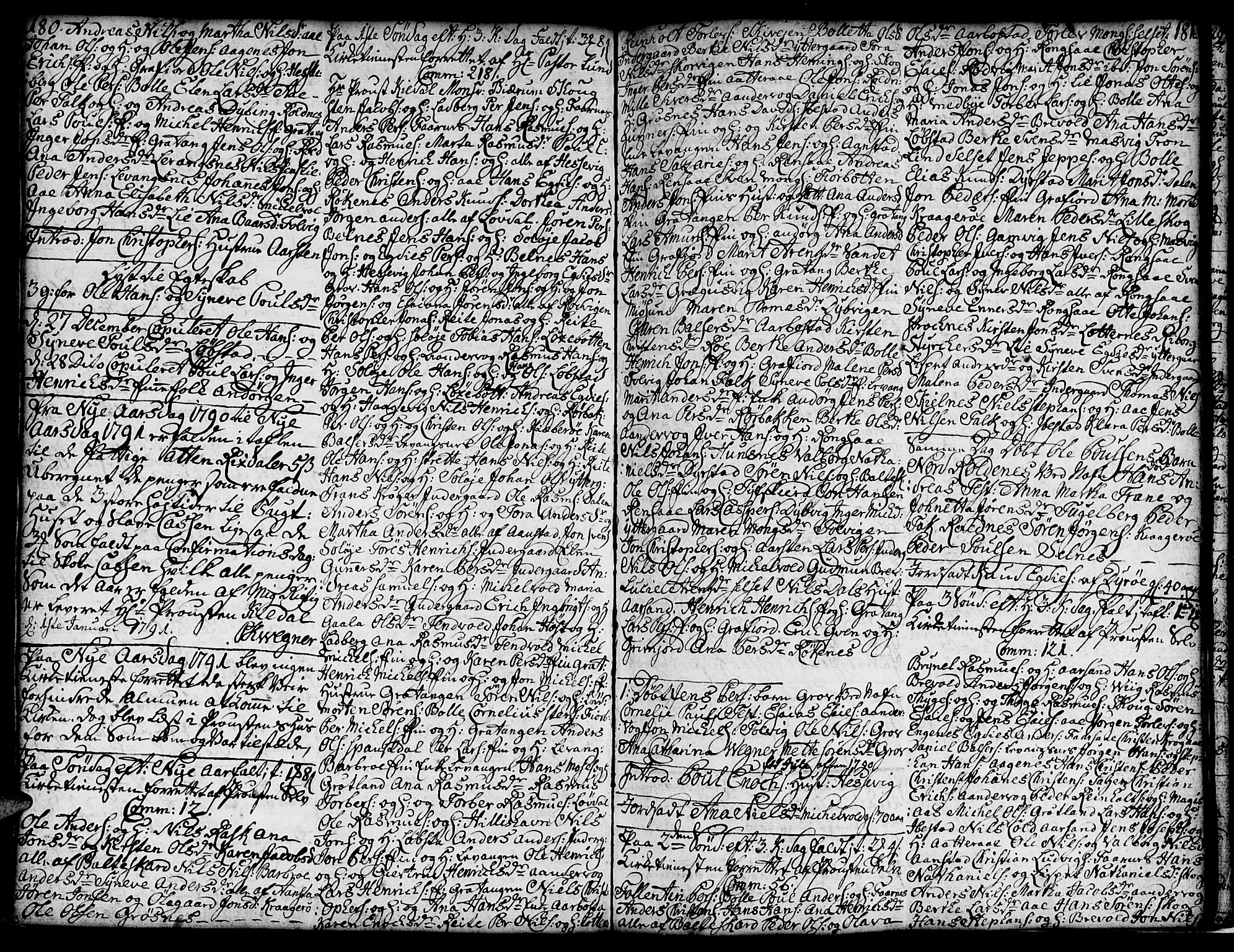 Ibestad sokneprestembete, SATØ/S-0077/H/Ha/Hab/L0001klokker: Parish register (copy) no. 1, 1776-1808, p. 180-181