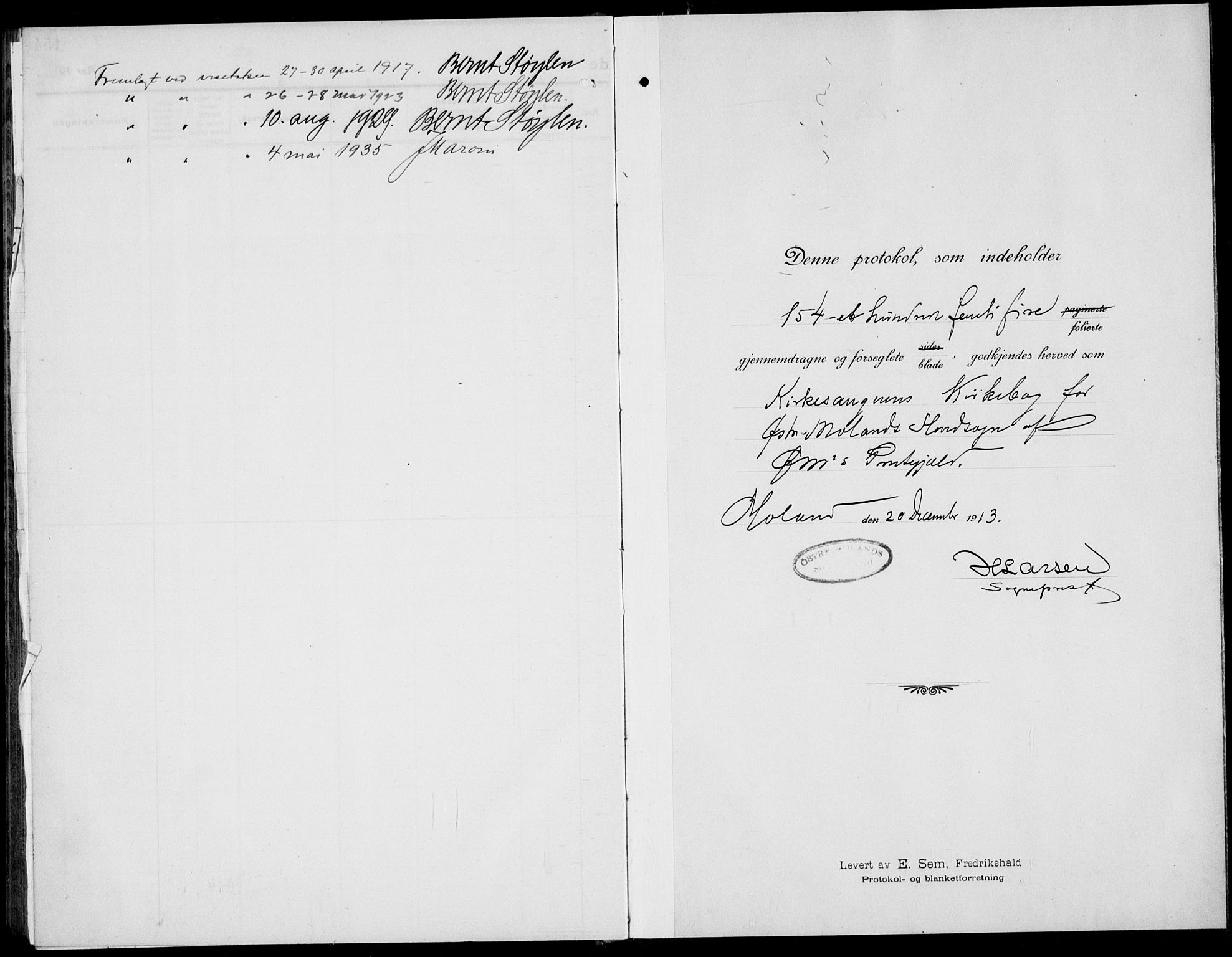 Austre Moland sokneprestkontor, SAK/1111-0001/F/Fb/Fba/L0005: Parish register (copy) no. B 4b, 1914-1935