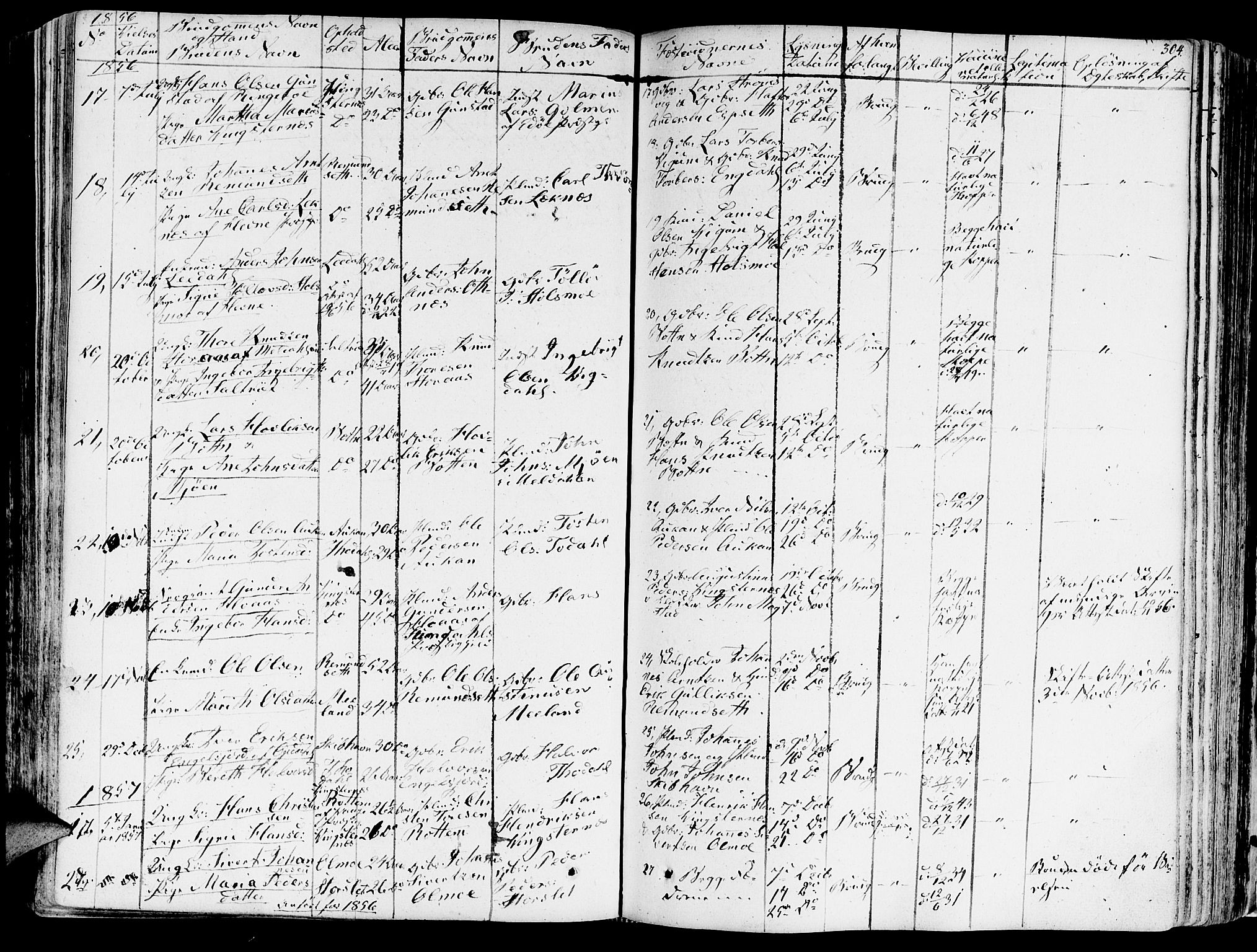 Ministerialprotokoller, klokkerbøker og fødselsregistre - Møre og Romsdal, SAT/A-1454/578/L0904: Parish register (official) no. 578A03, 1836-1858, p. 304