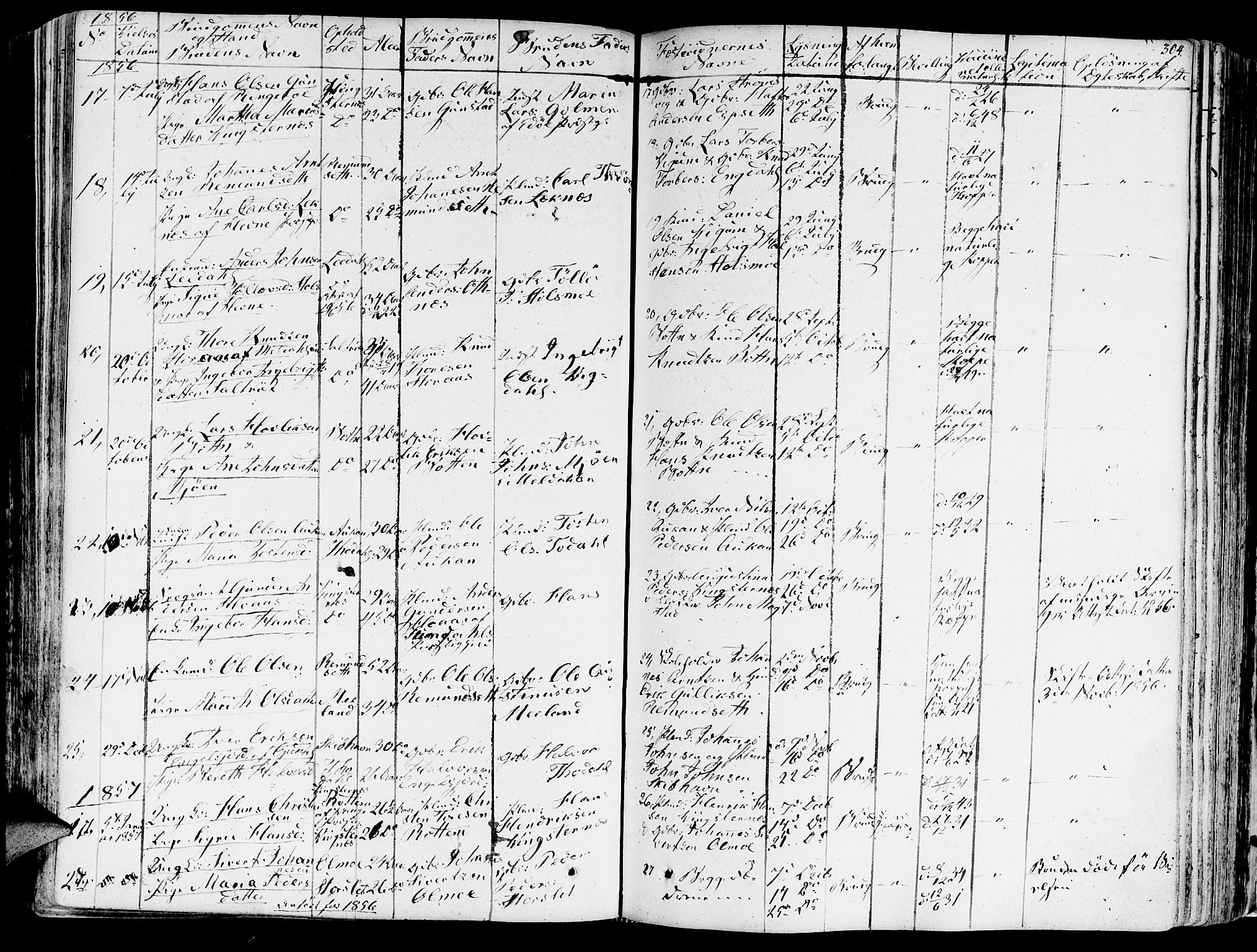 Ministerialprotokoller, klokkerbøker og fødselsregistre - Møre og Romsdal, AV/SAT-A-1454/578/L0904: Parish register (official) no. 578A03, 1836-1858, p. 304