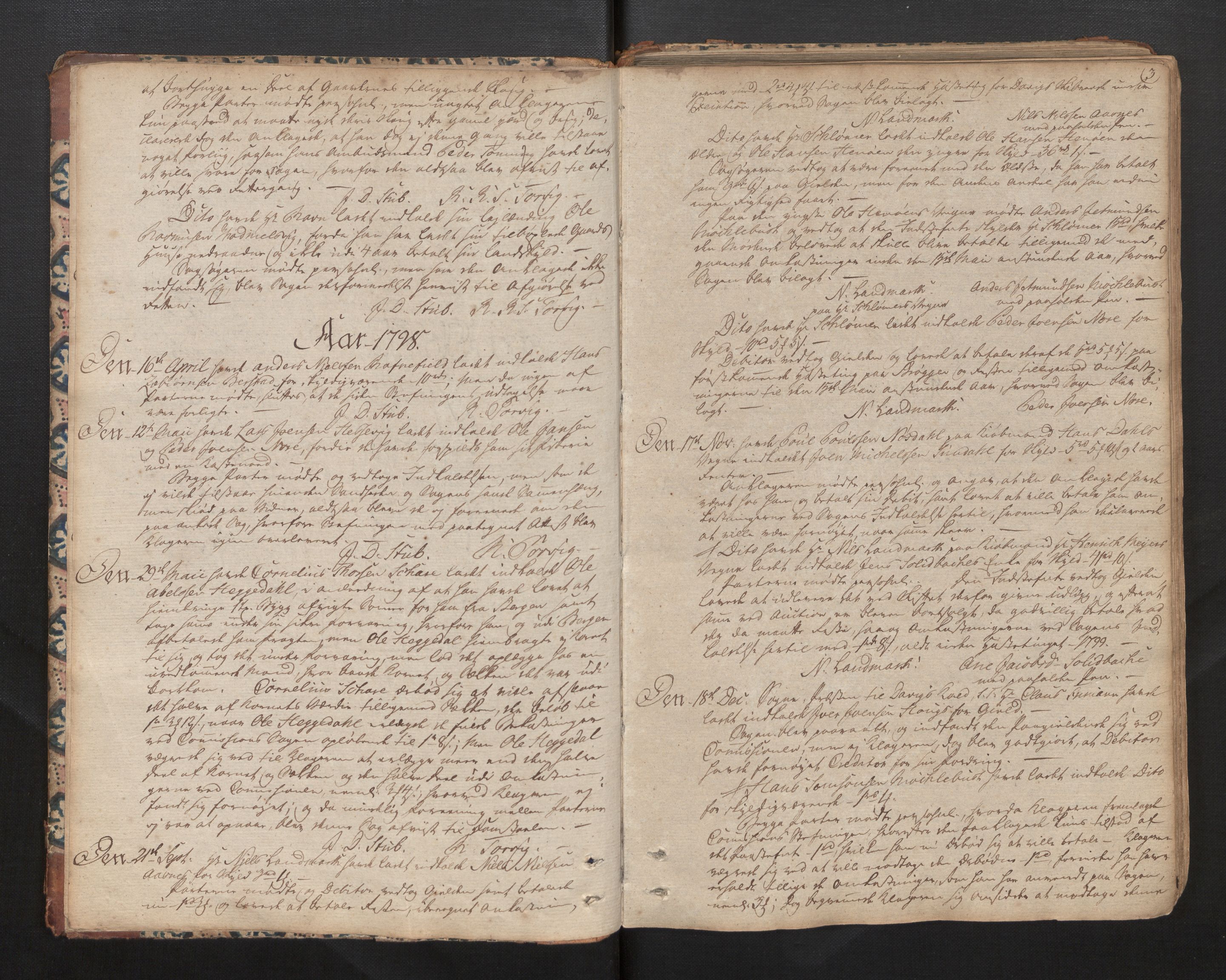 Davik forliksråd, AV/SAB-A-23301/A/L0001: Forhandlingsprotokoll, 1797-1851, p. 2b-3a