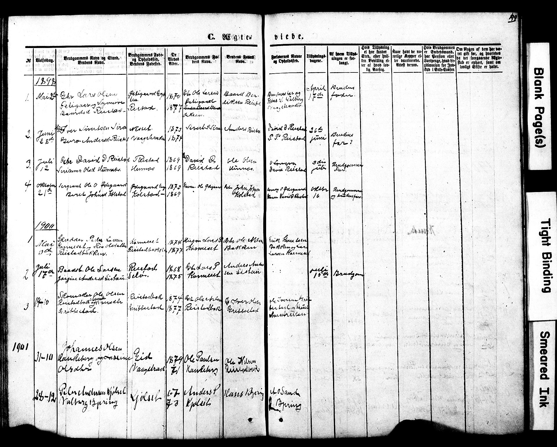 Ministerialprotokoller, klokkerbøker og fødselsregistre - Møre og Romsdal, SAT/A-1454/550/L0618: Parish register (copy) no. 550C01, 1870-1927, p. 199