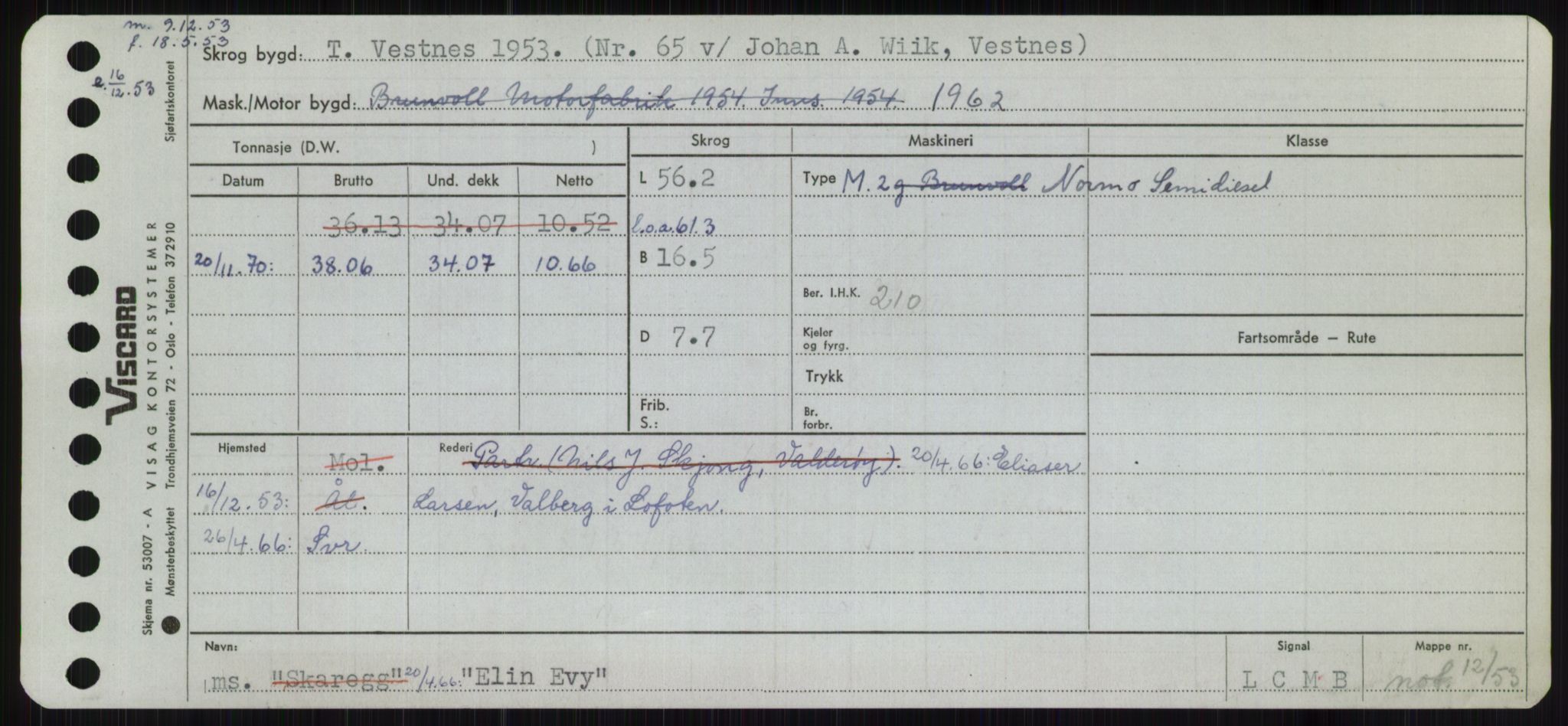 Sjøfartsdirektoratet med forløpere, Skipsmålingen, RA/S-1627/H/Ha/L0002/0001: Fartøy, Eik-Hill / Fartøy, Eik-F, p. 99