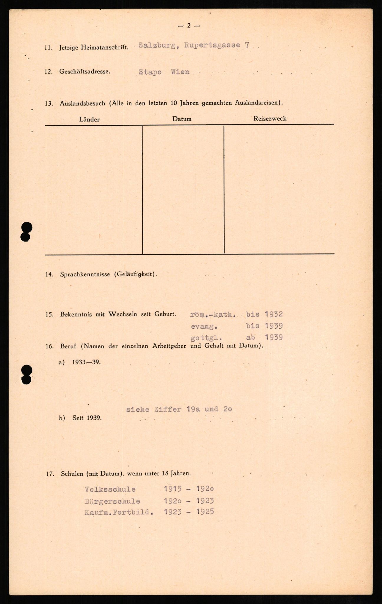 Forsvaret, Forsvarets overkommando II, AV/RA-RAFA-3915/D/Db/L0010: CI Questionaires. Tyske okkupasjonsstyrker i Norge. Tyskere., 1945-1946, p. 647