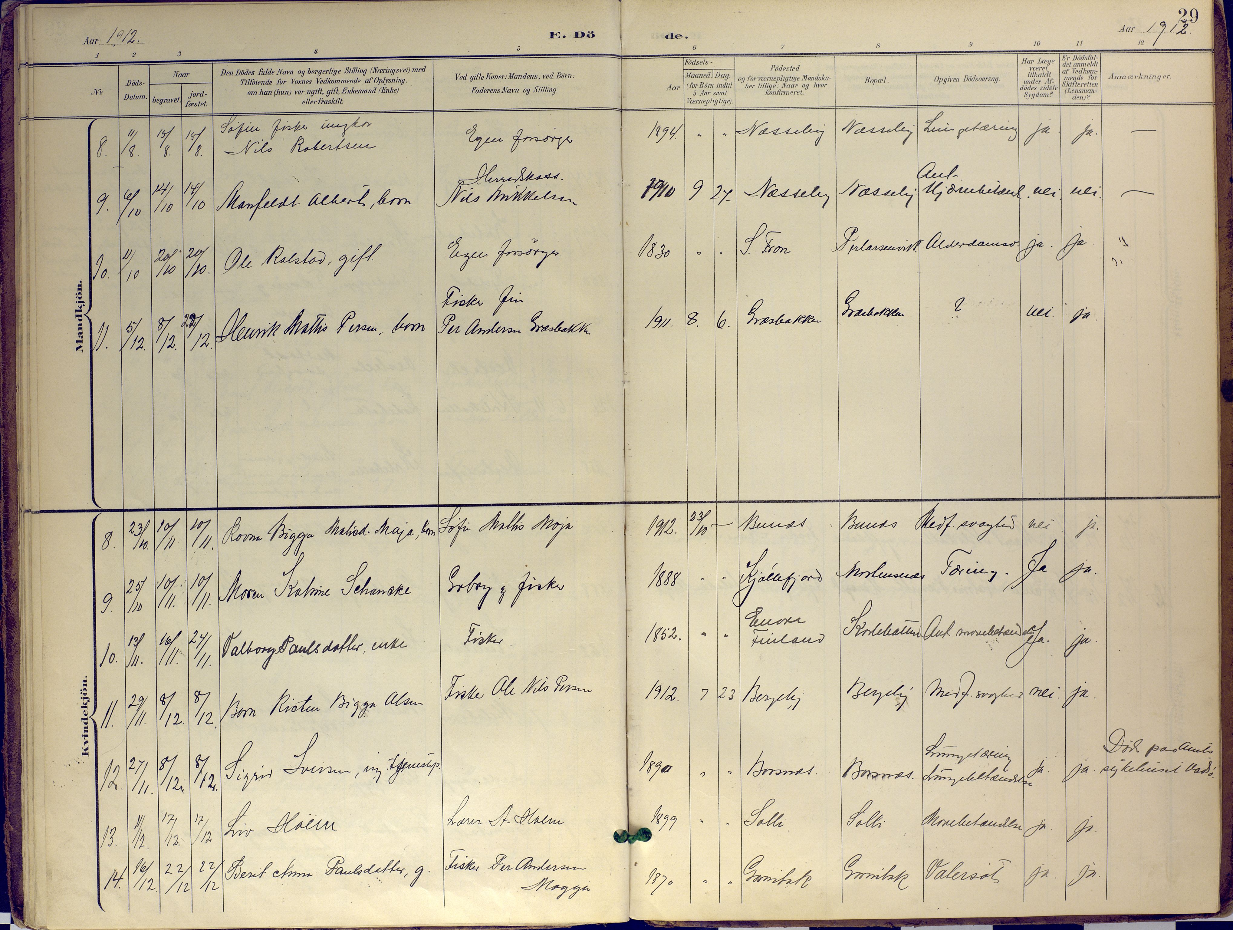 Nesseby sokneprestkontor, SATØ/S-1330/H/Ha/L0007kirke: Parish register (official) no. 7, 1898-1921, p. 29